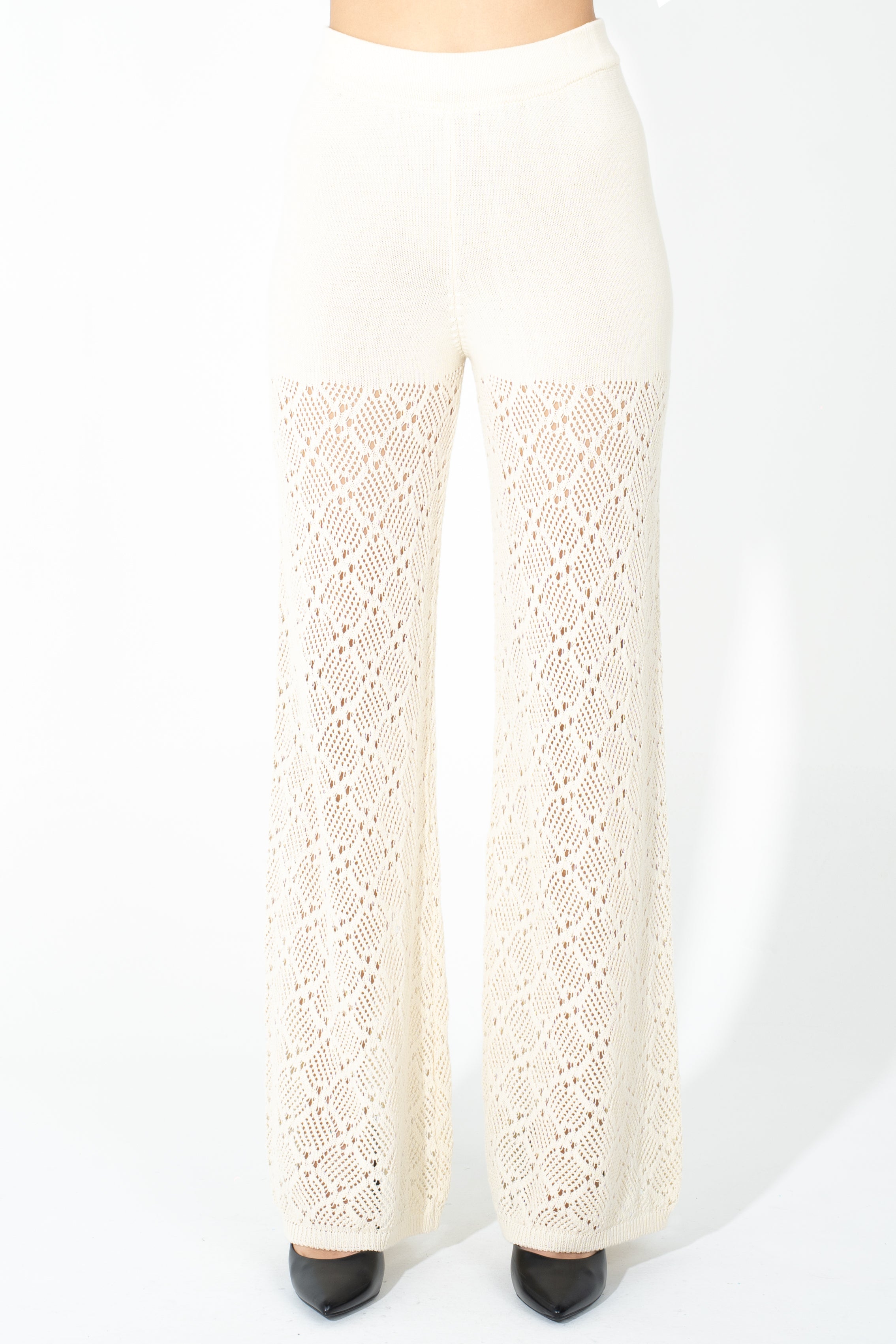 Pantalone in maglia traforata
