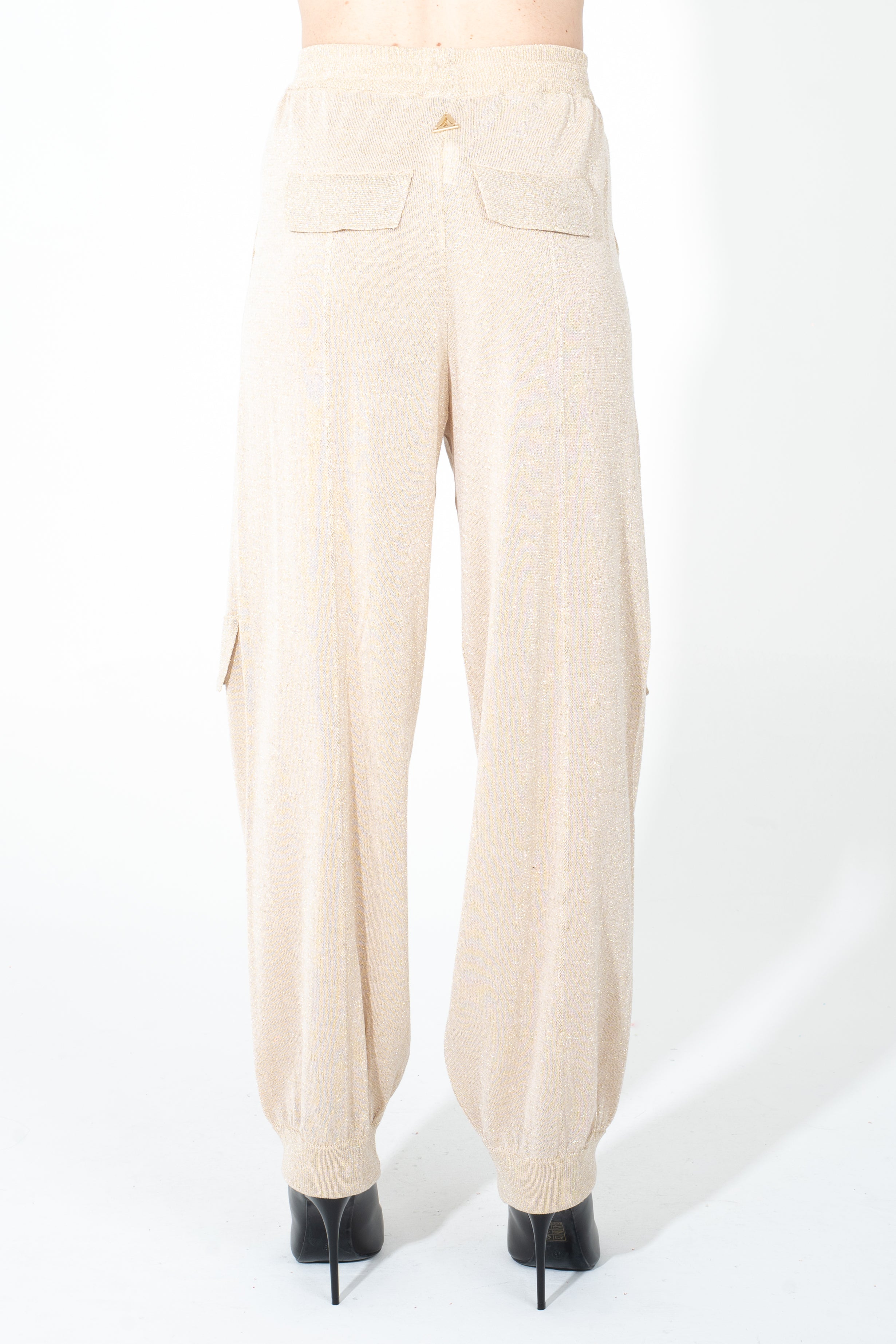 Pantalone cargo in maglia
