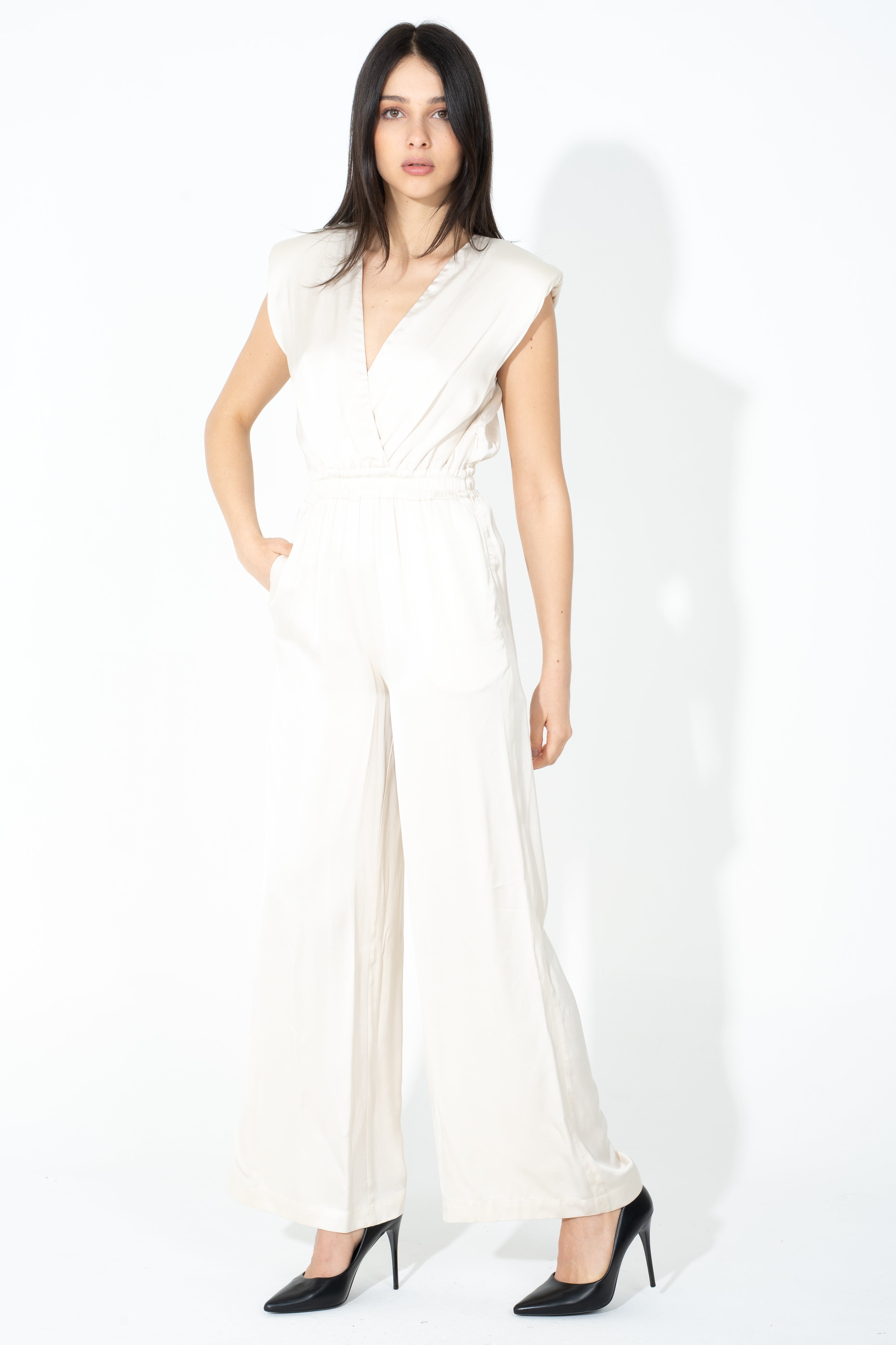 Tuta maxi in raso