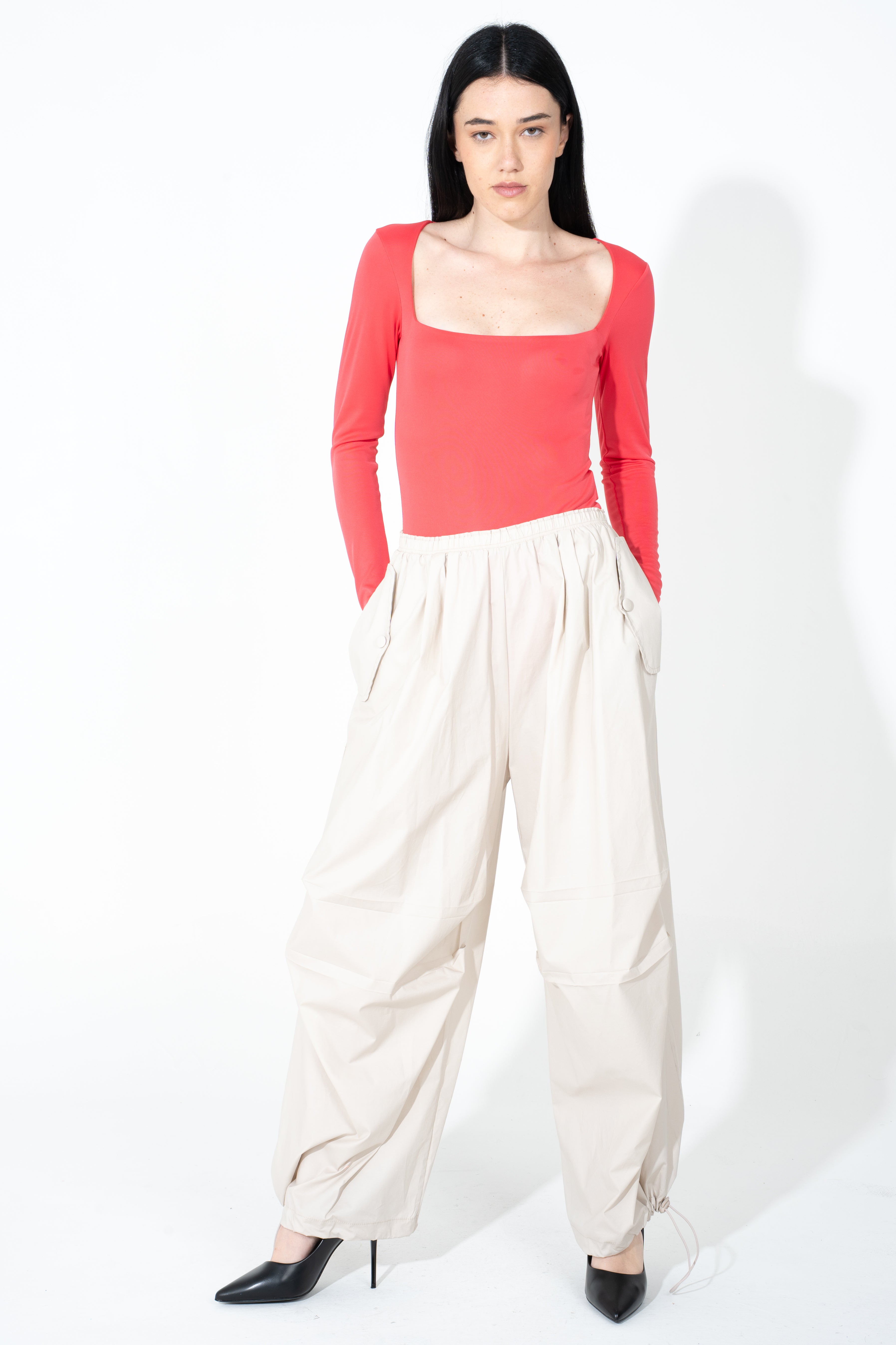 Pantalone con elastico in vita