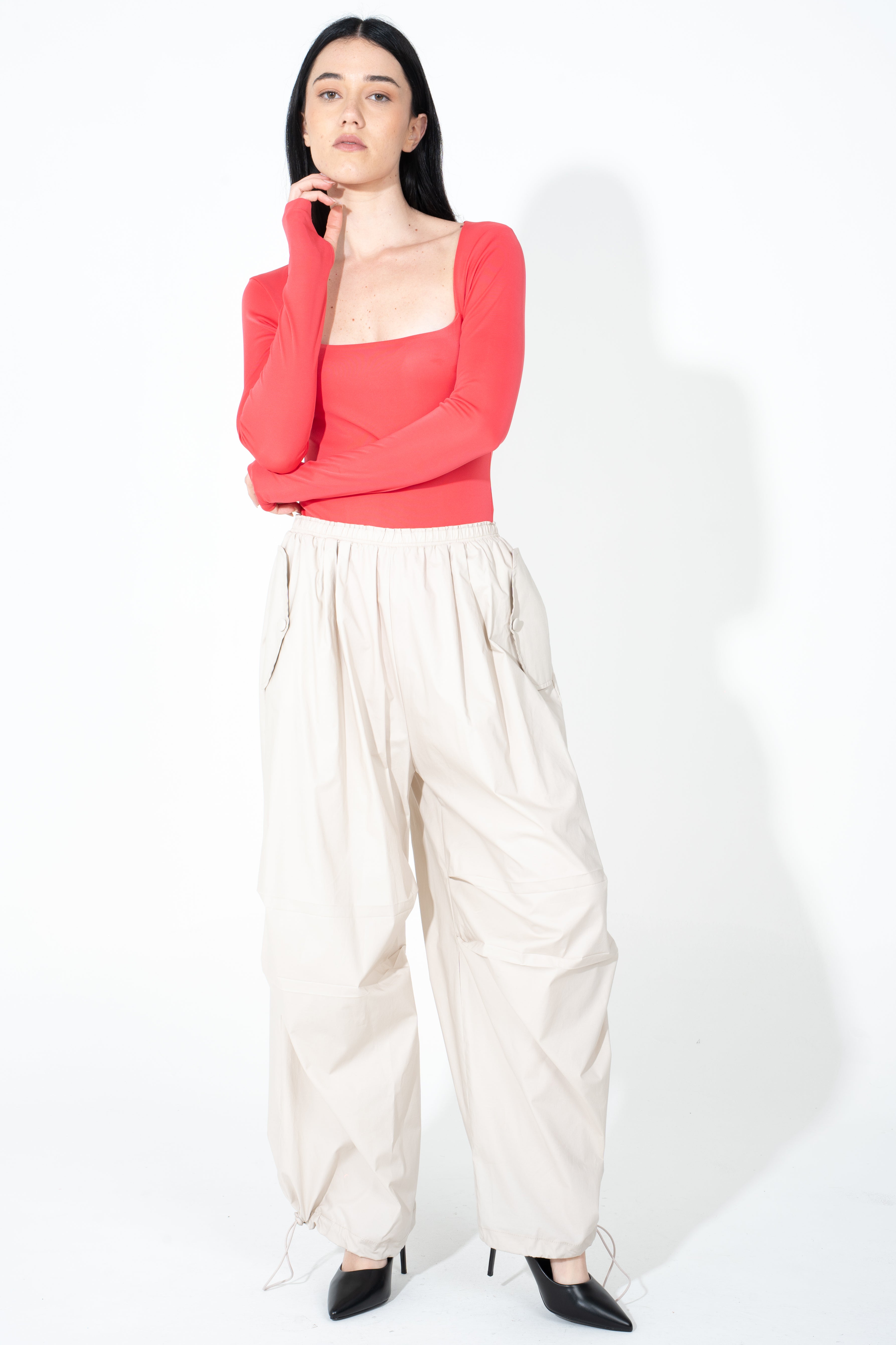 Pantalone con elastico in vita