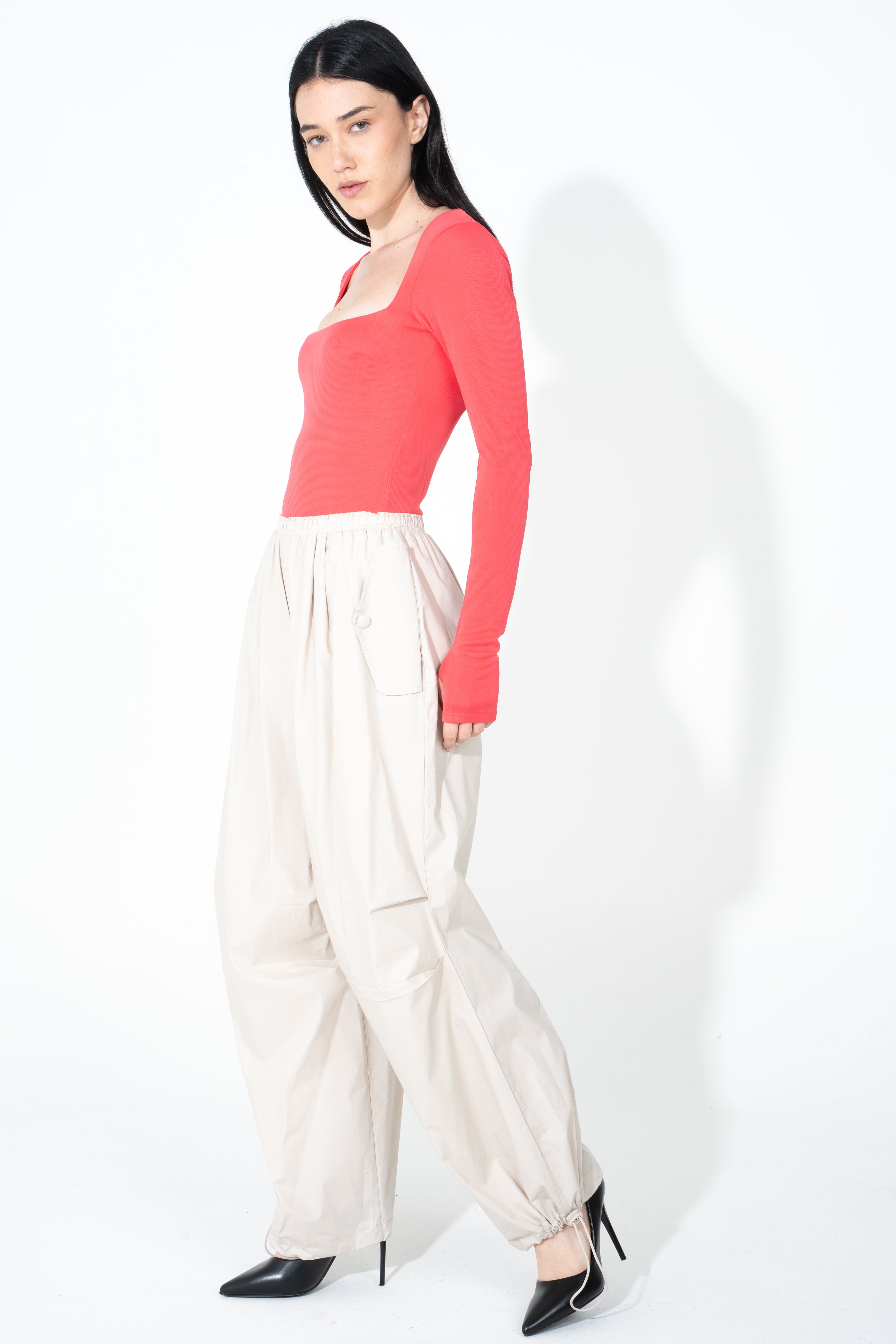 Pantalone con elastico in vita