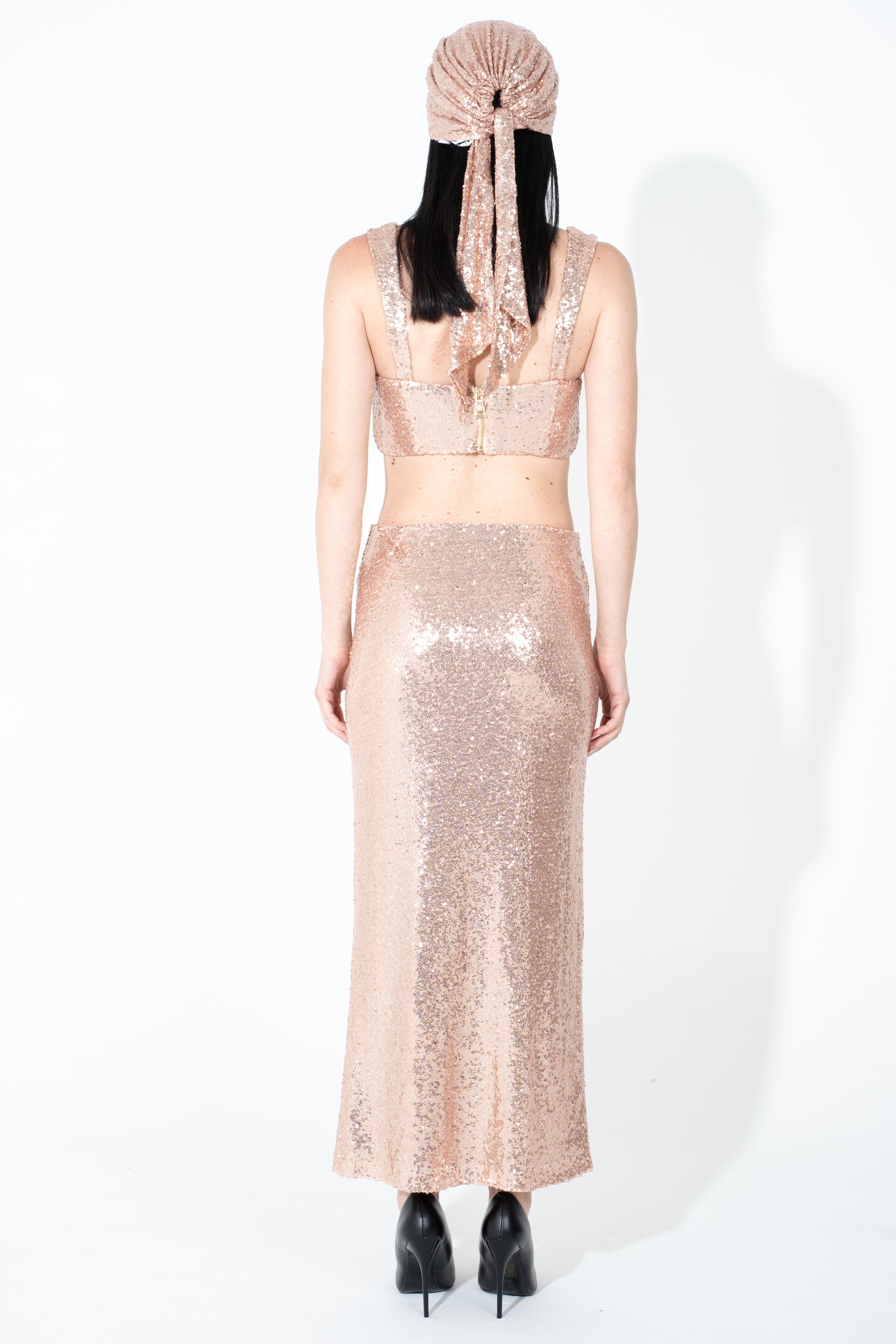 Top crop in paillettes