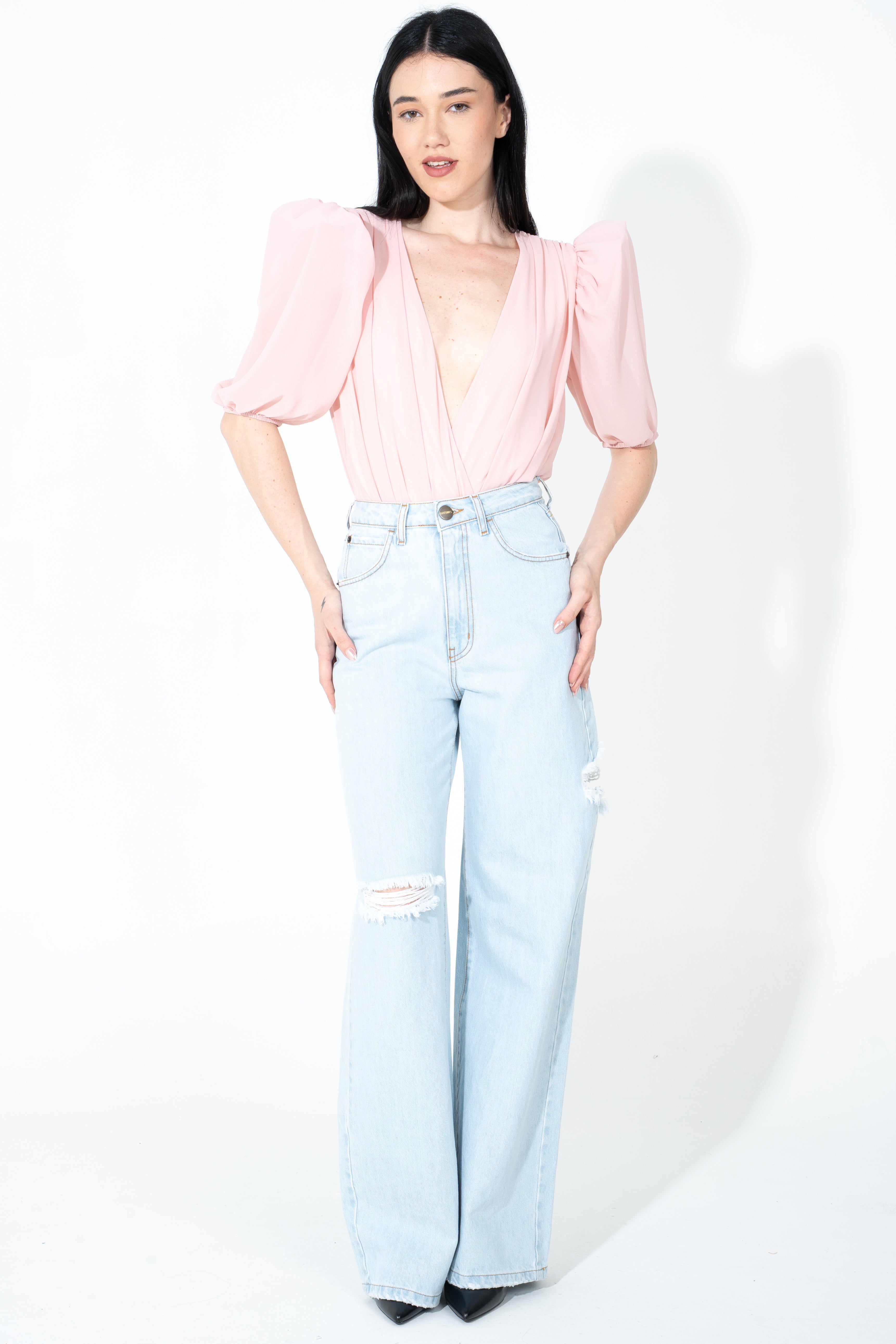 Blusa con spalline