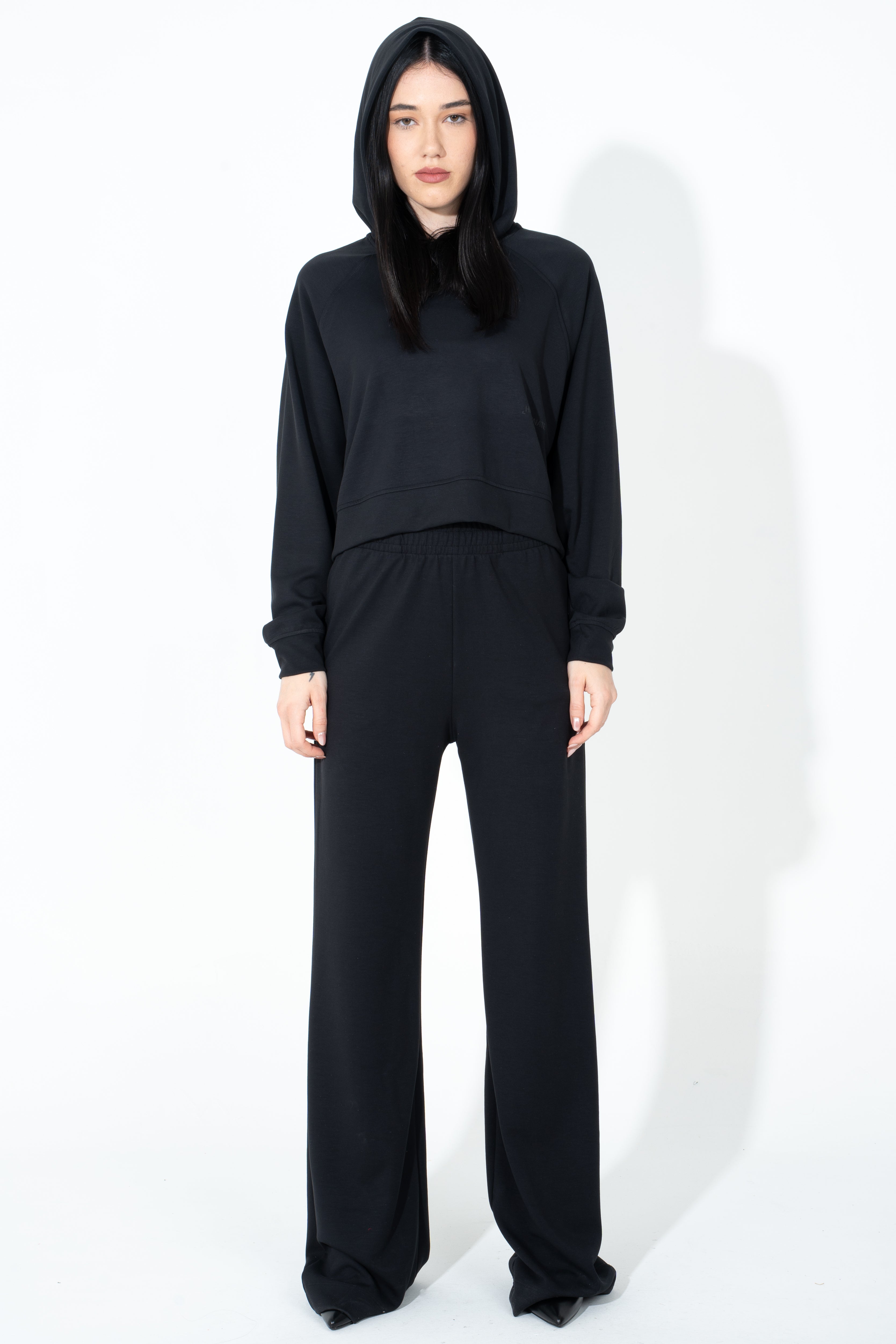 Pantalone palazzo con fascia elastica