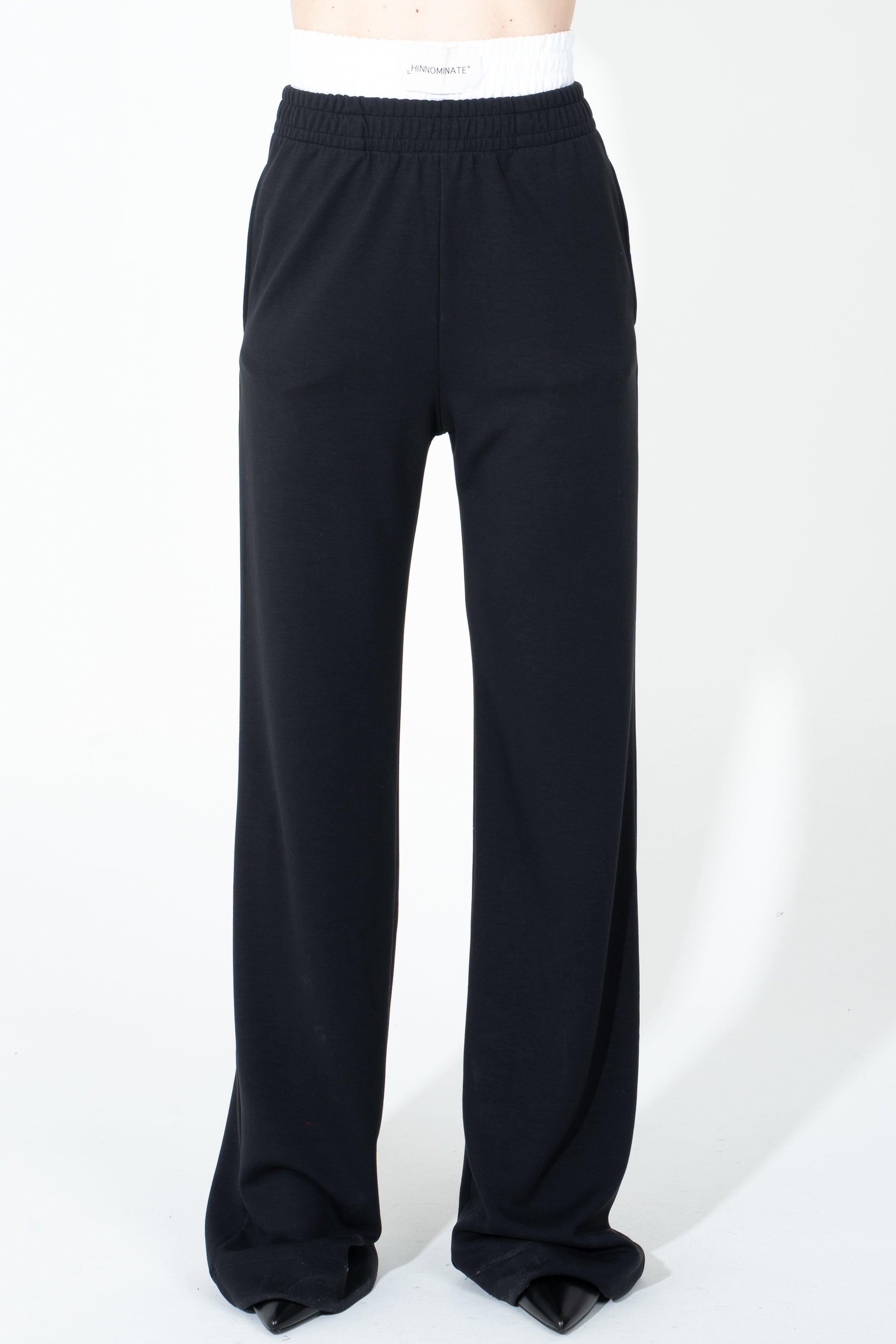 Pantalone palazzo con fascia elastica
