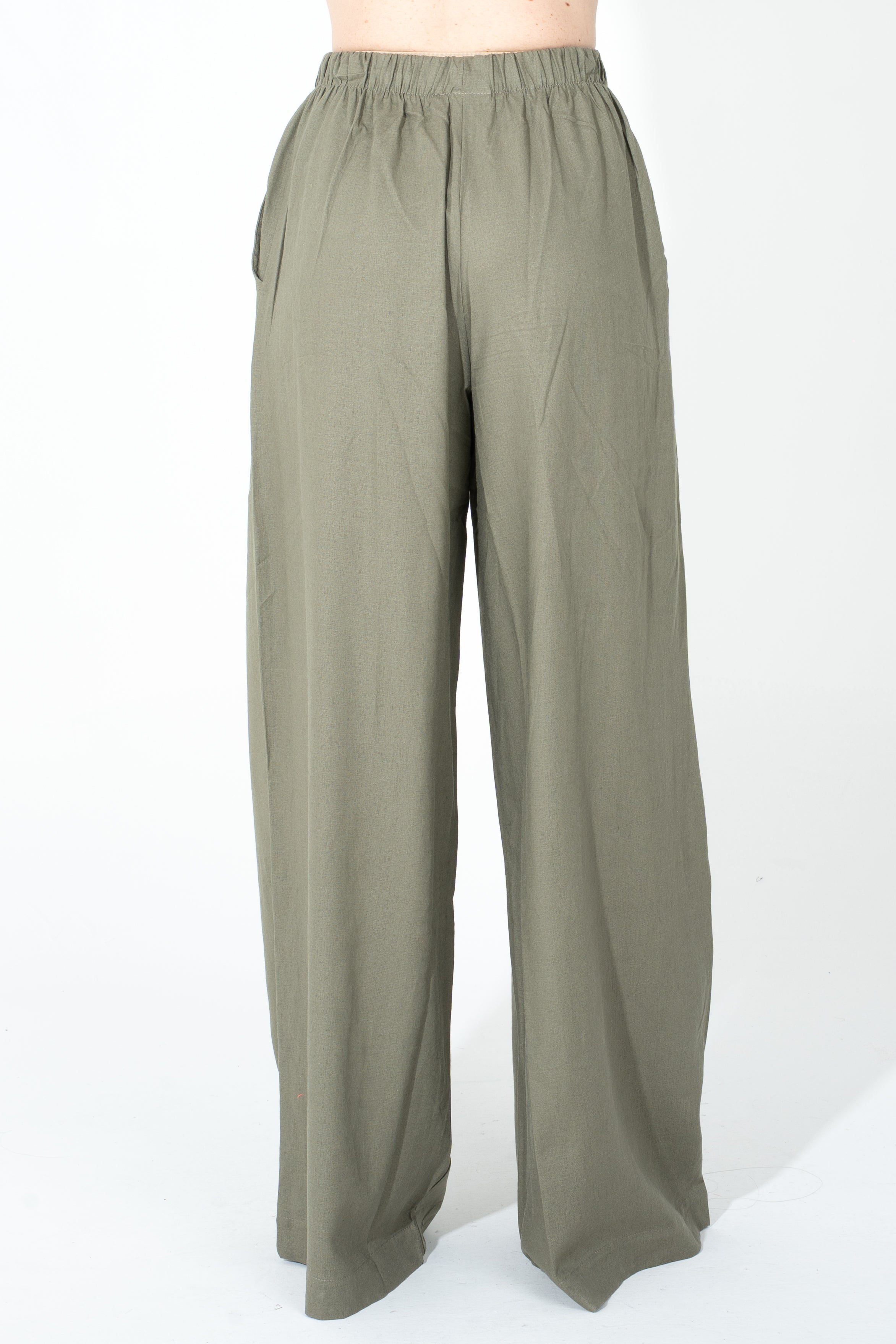 Pantalone palazzo in lino