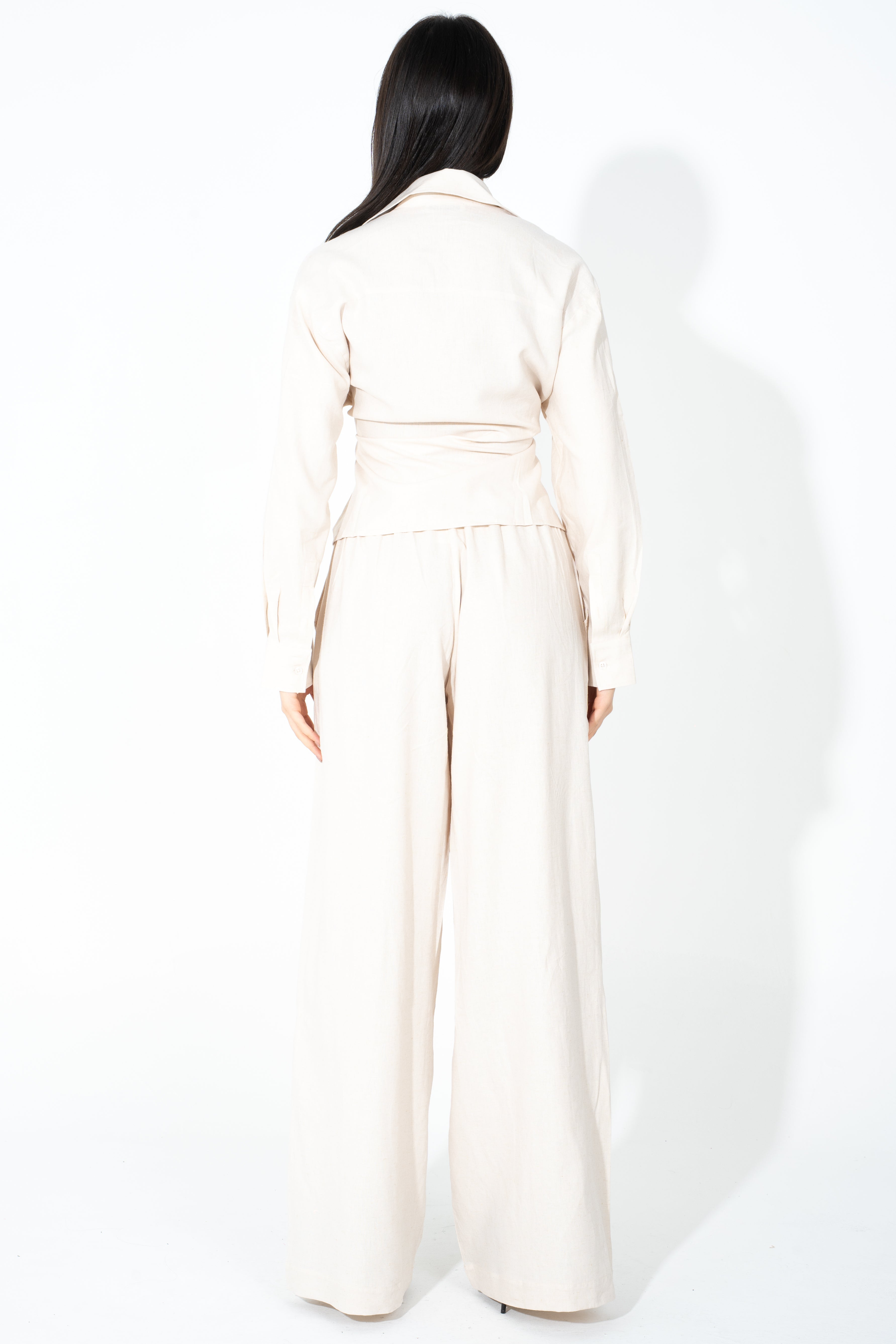 Pantalone palazzo in lino