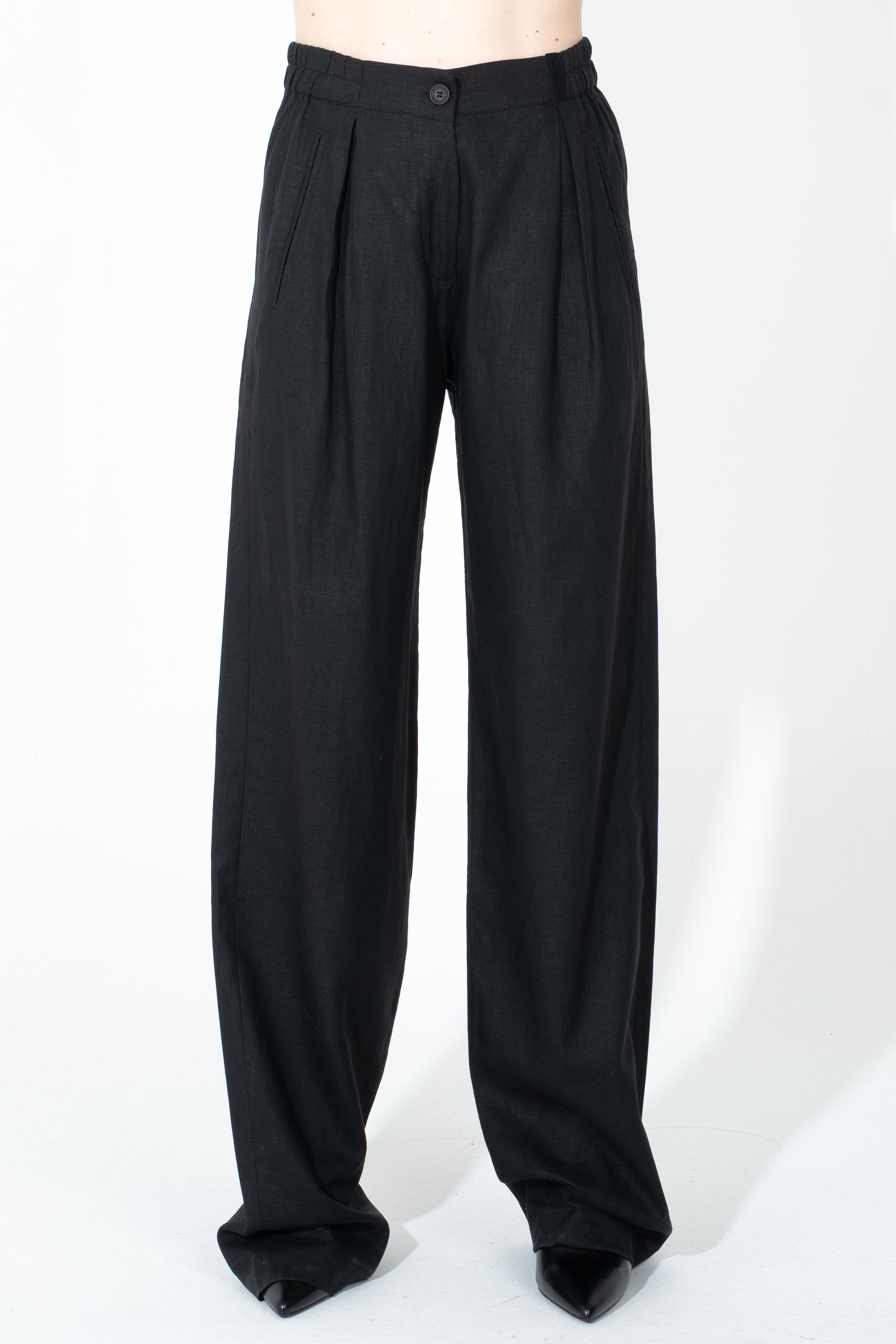 Pantalone palazzo in lino