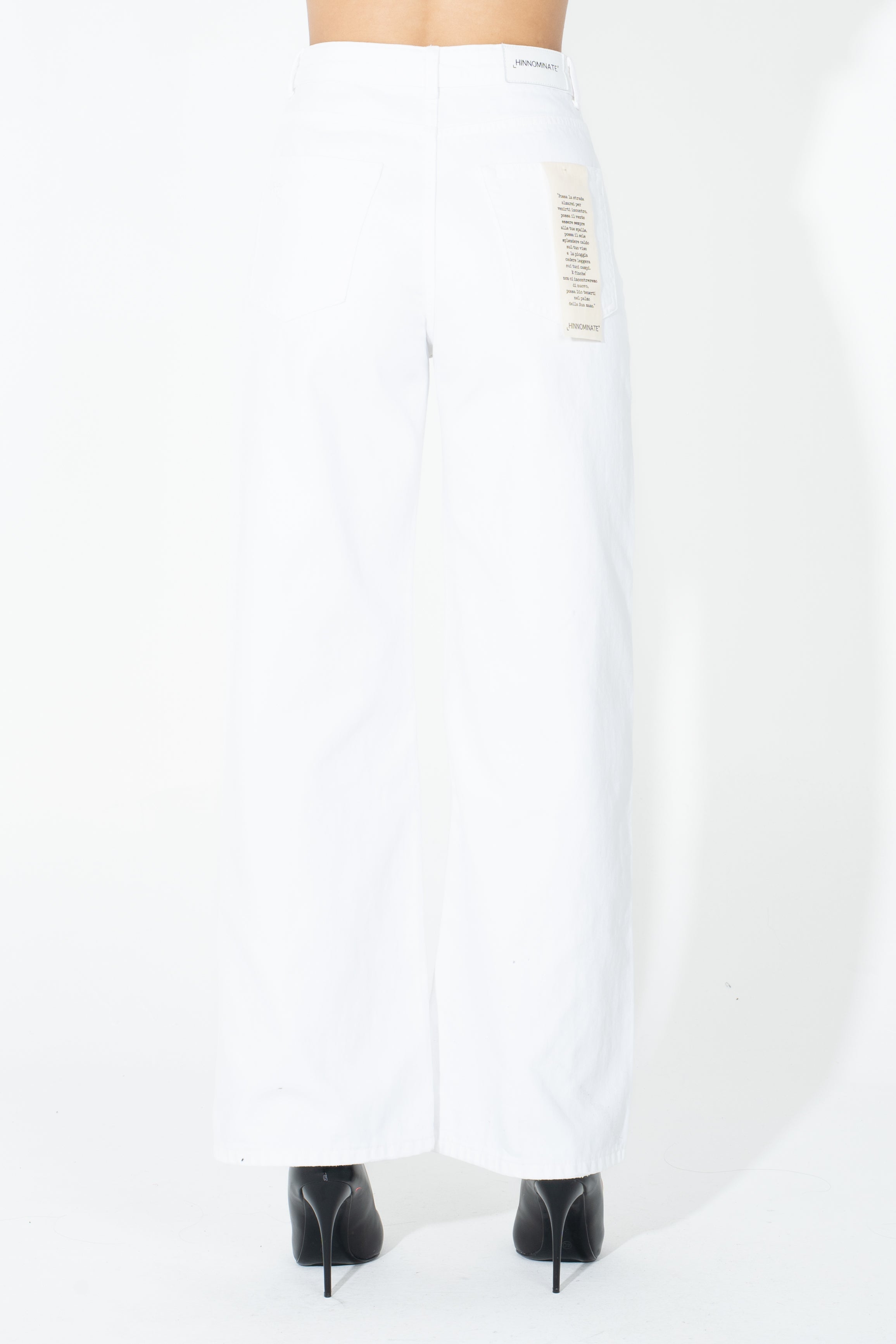 Pantalone in tessuto jeans con rotture