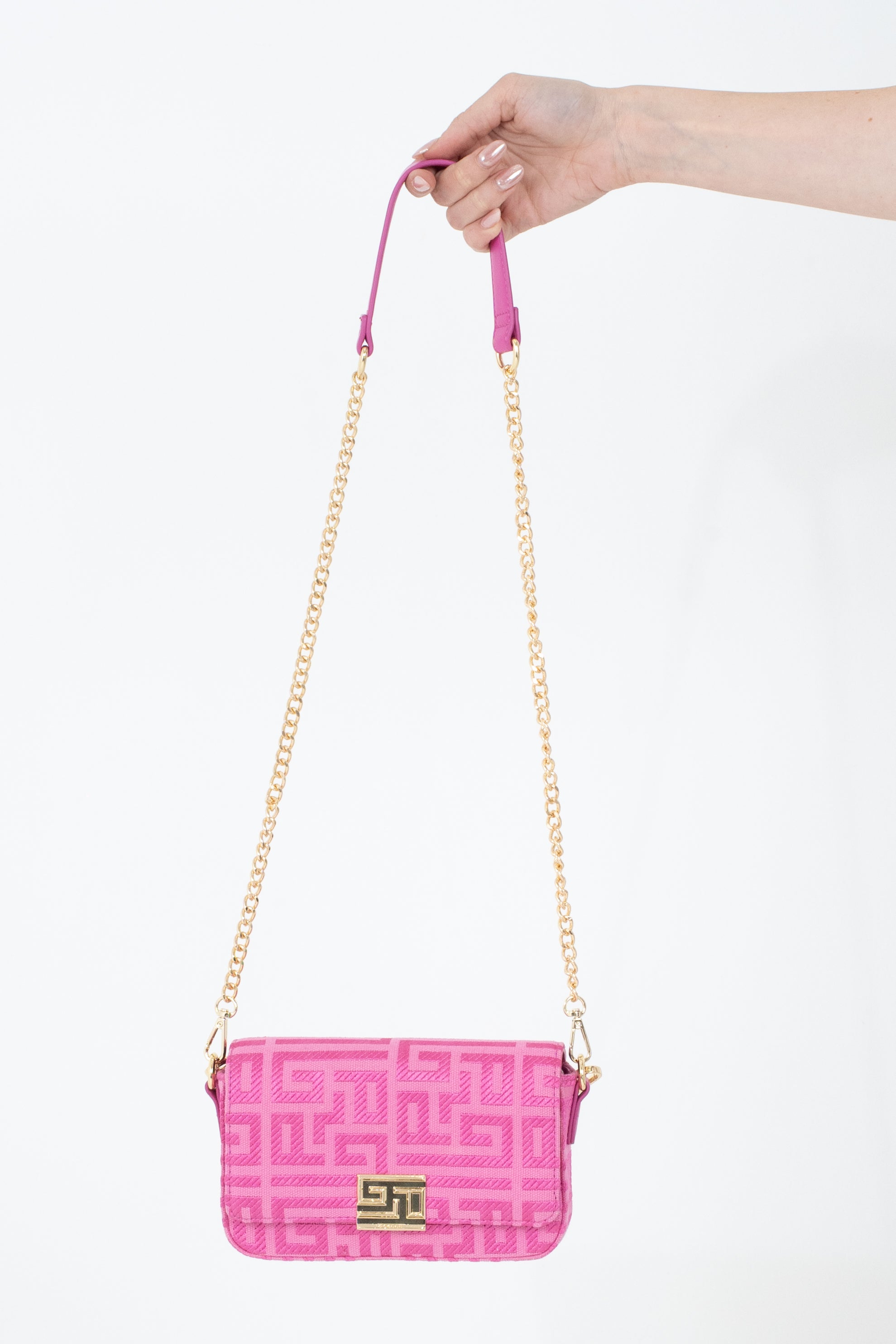 Borsa piccola con trama a rilievo