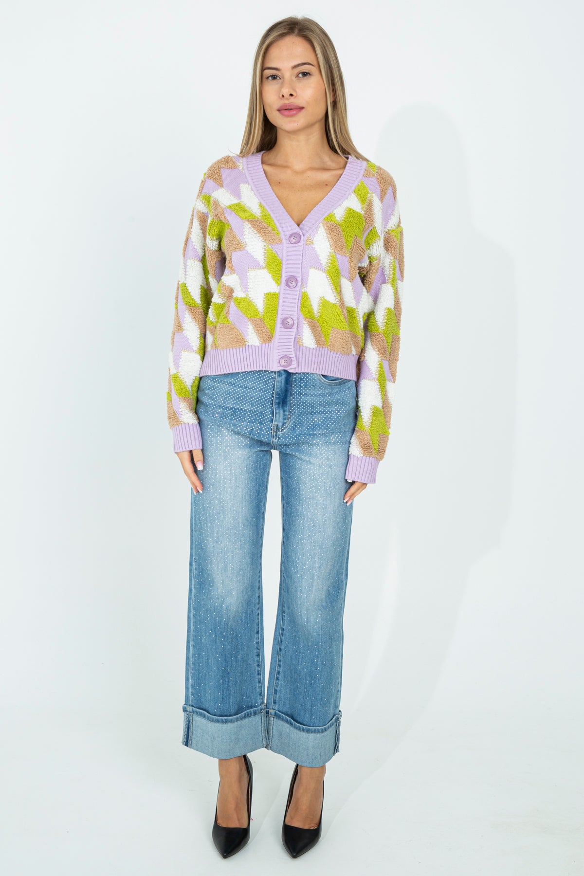 Multi-colored cardigan