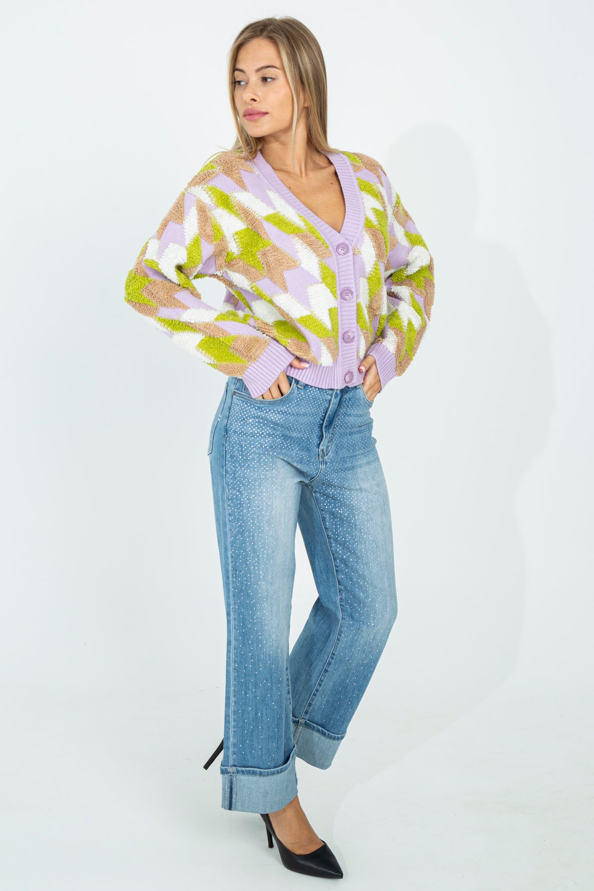 Multi-colored cardigan