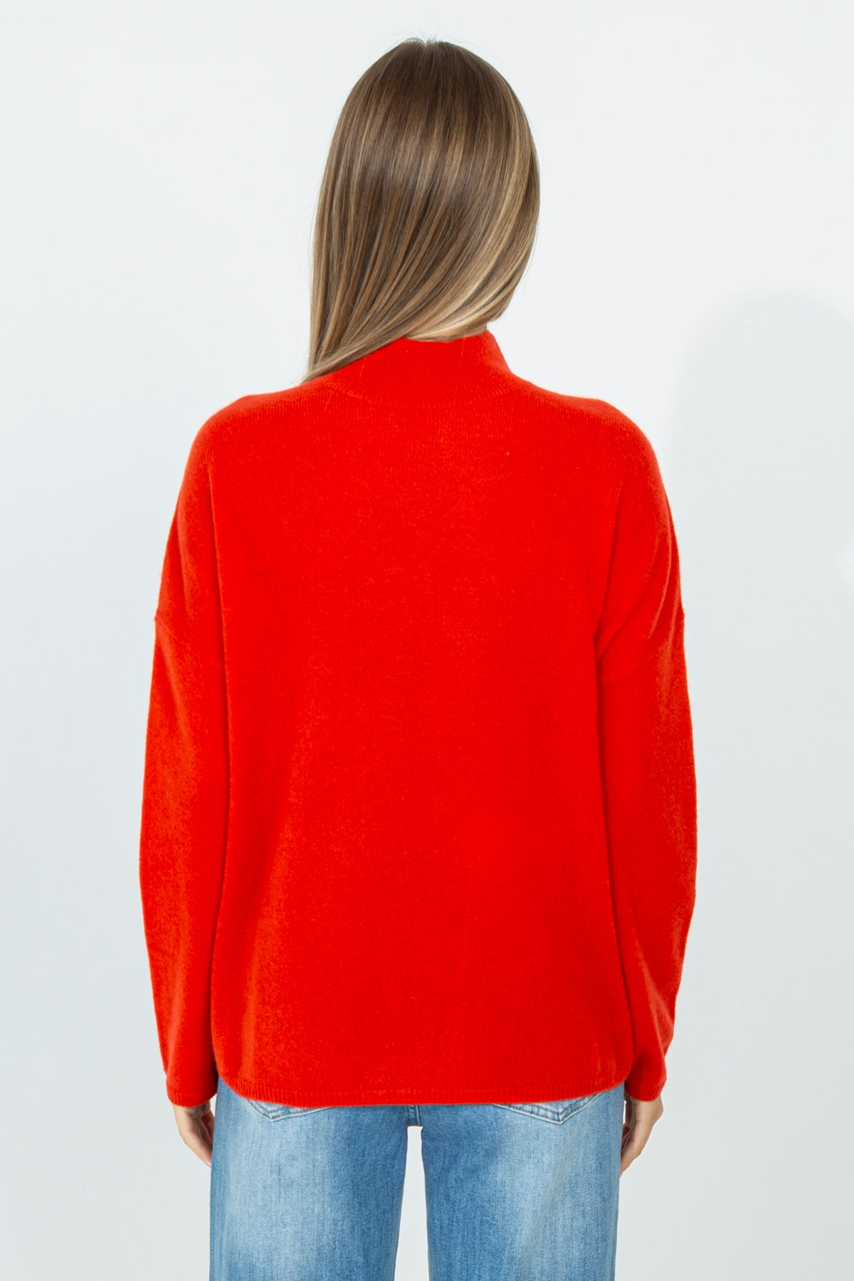 Cashmere half-neck sweater