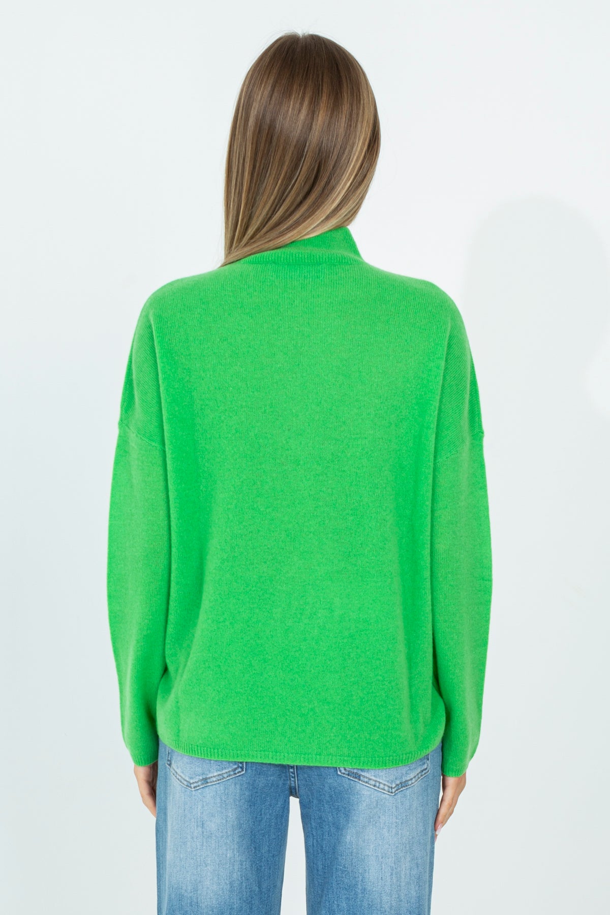 Cashmere half-neck sweater