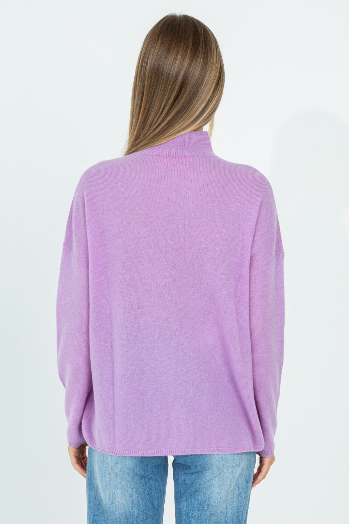 Cashmere half-neck sweater