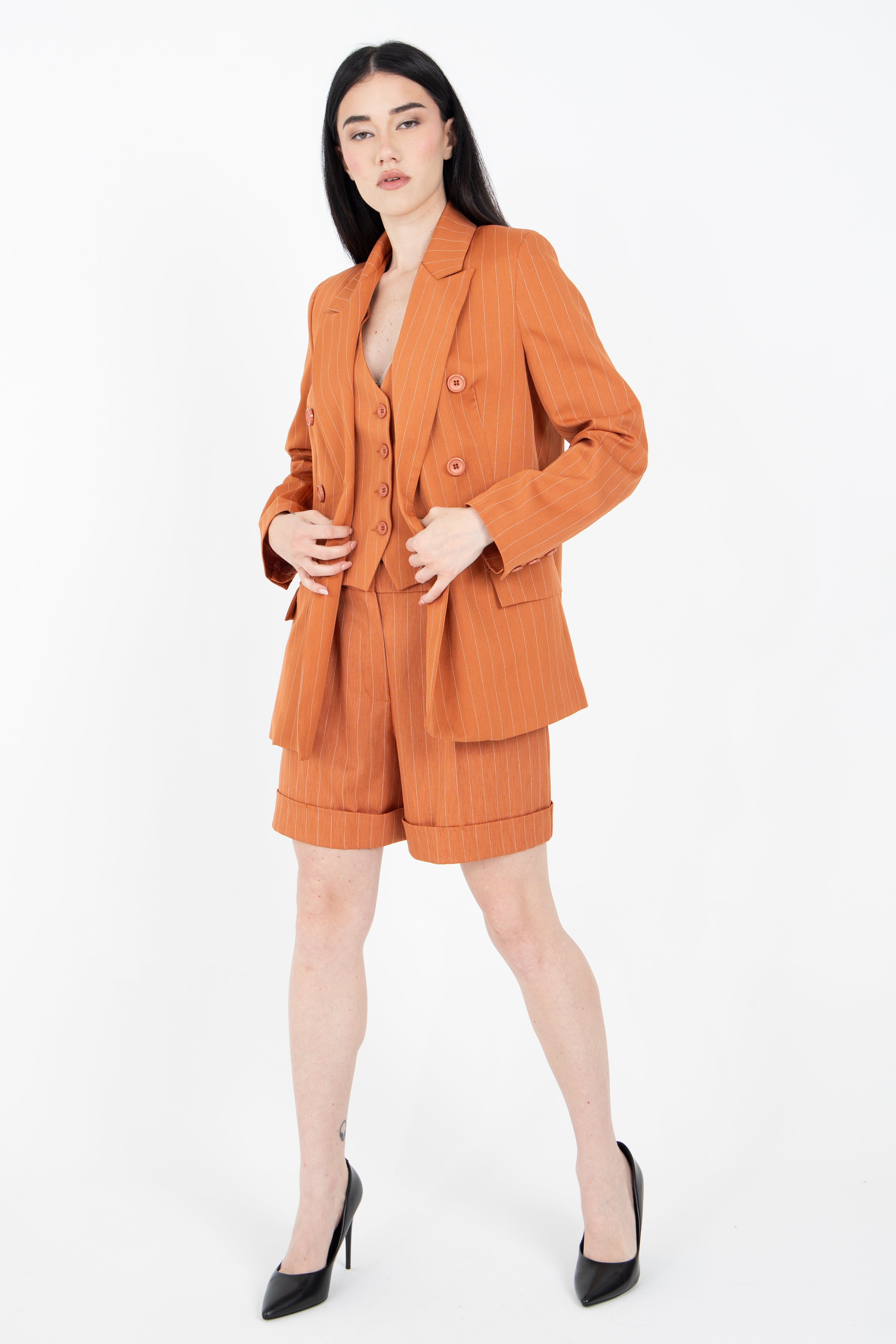 Gilet a fantasia gessato