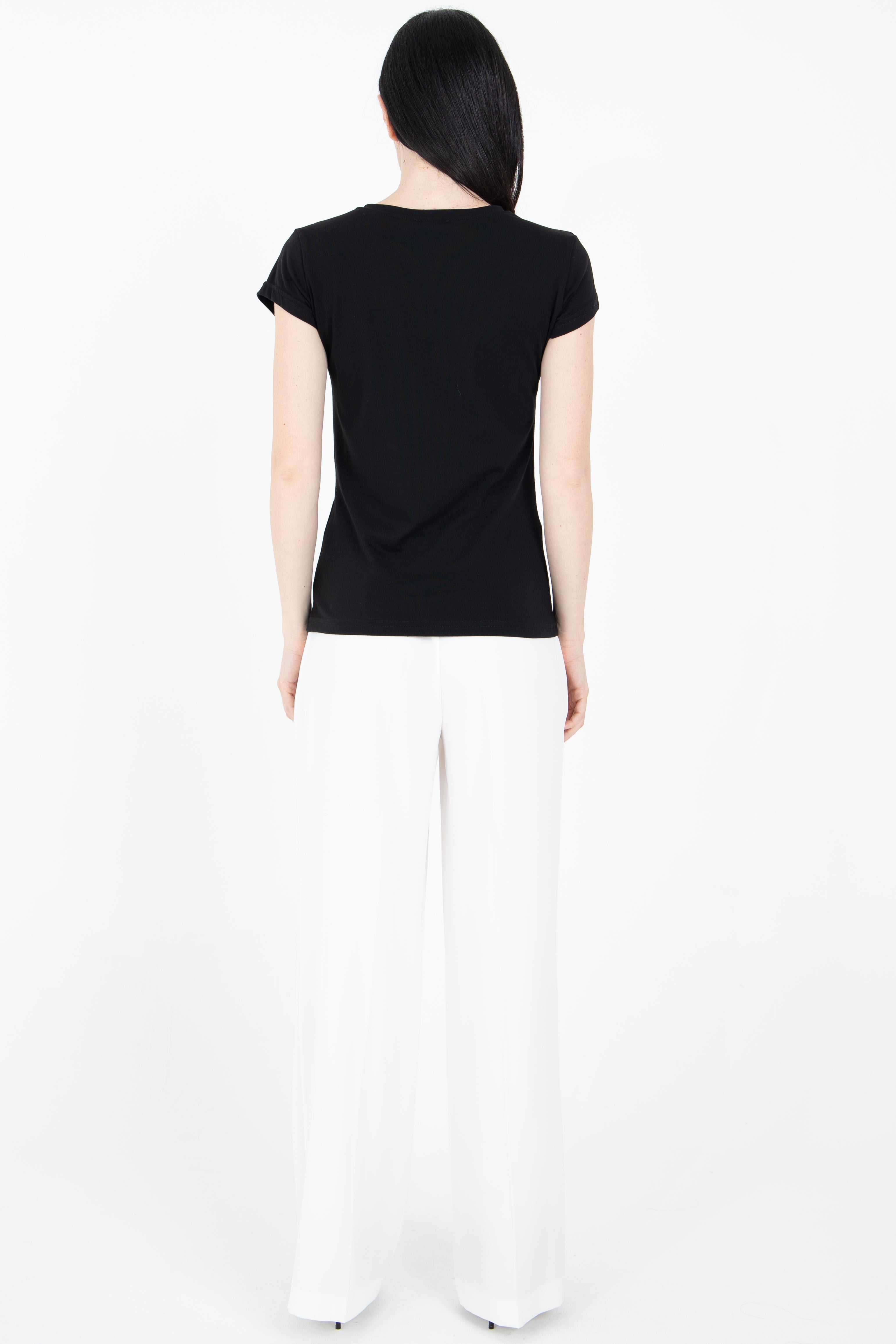 T-shirt con stampa a contrasto