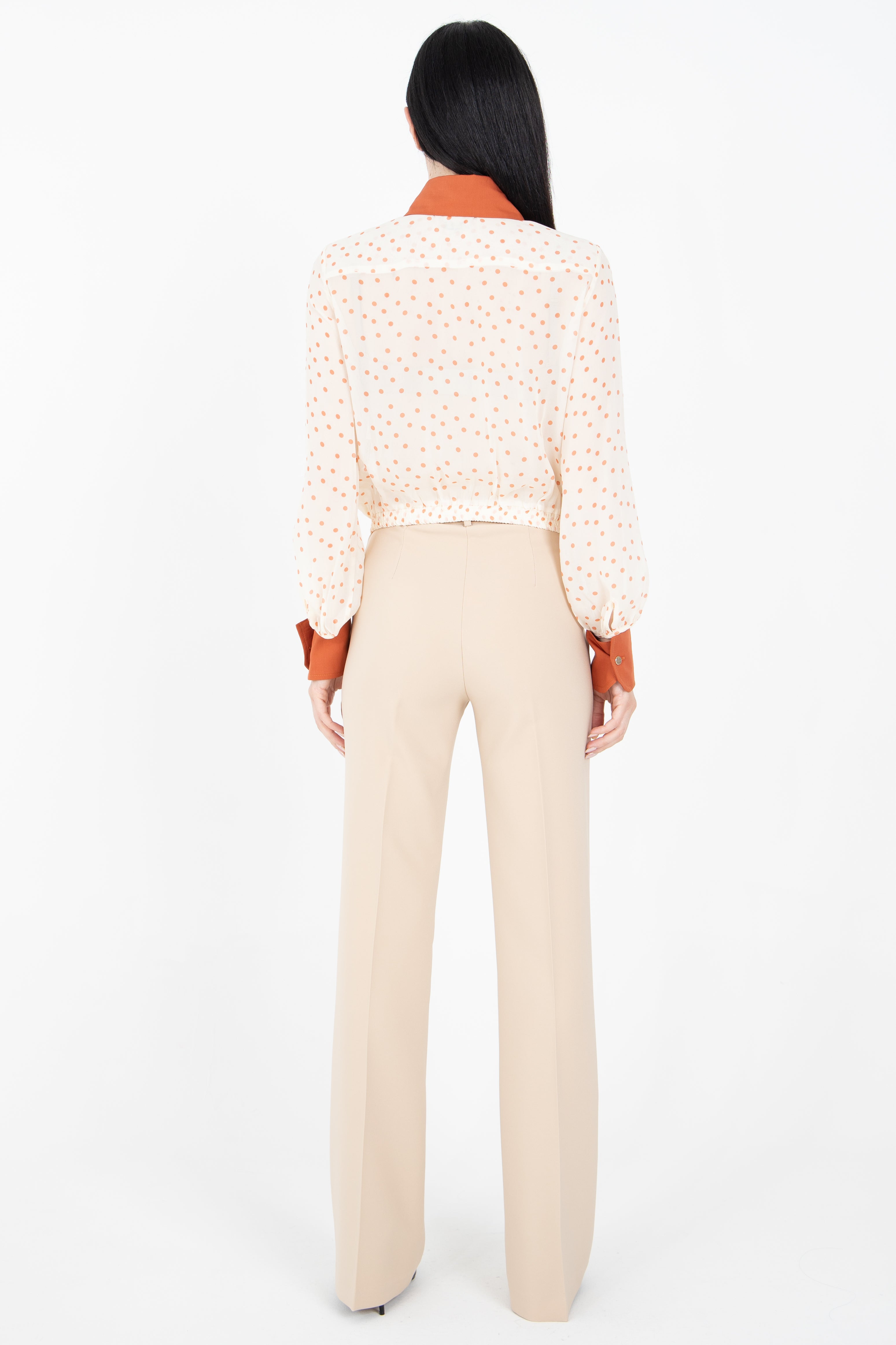 Camicia in fantasia pois