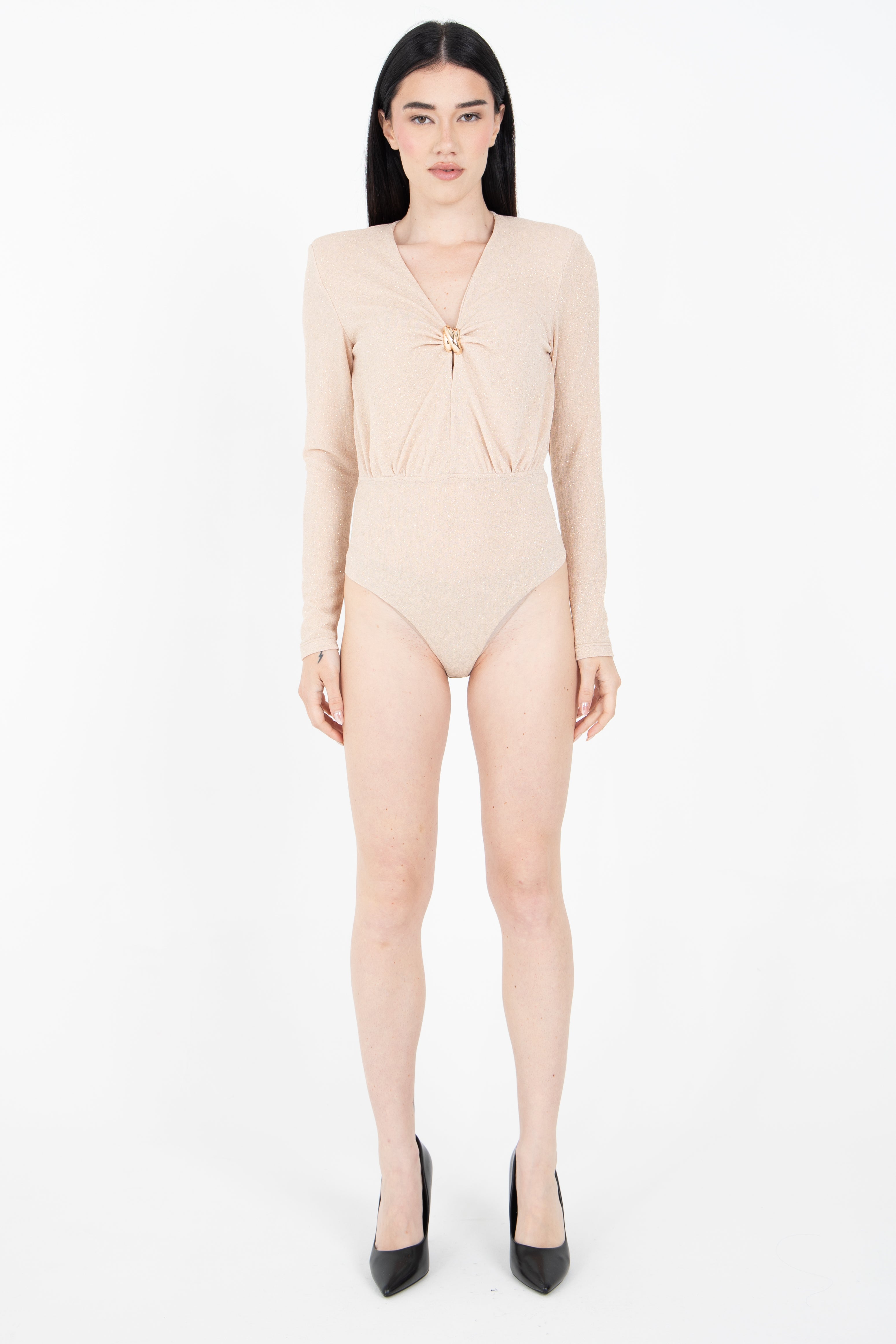 Body in tessuto lurex