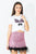 LE VOLIERE T-shirt crop con stampa frontale