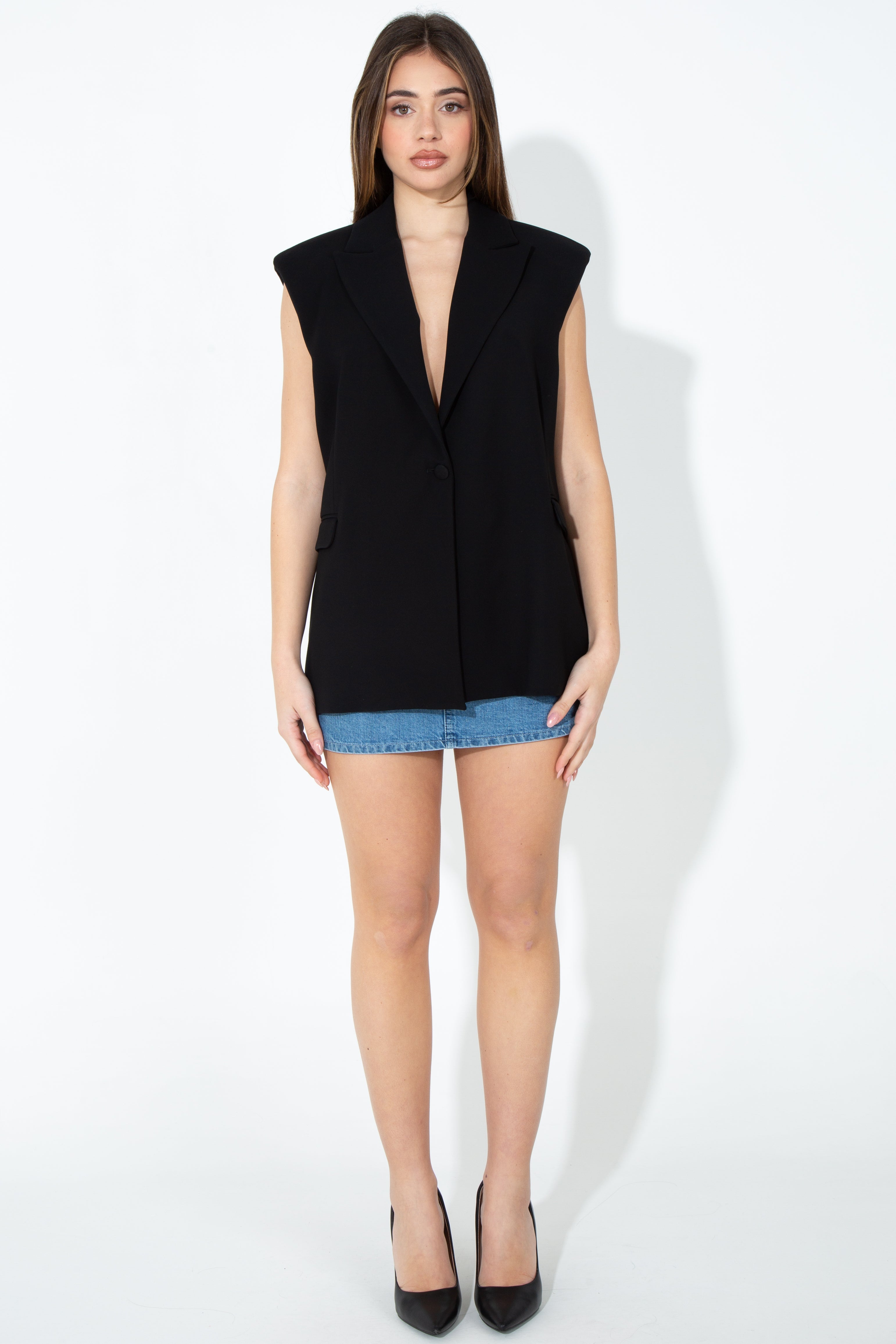 Gilet con spalline