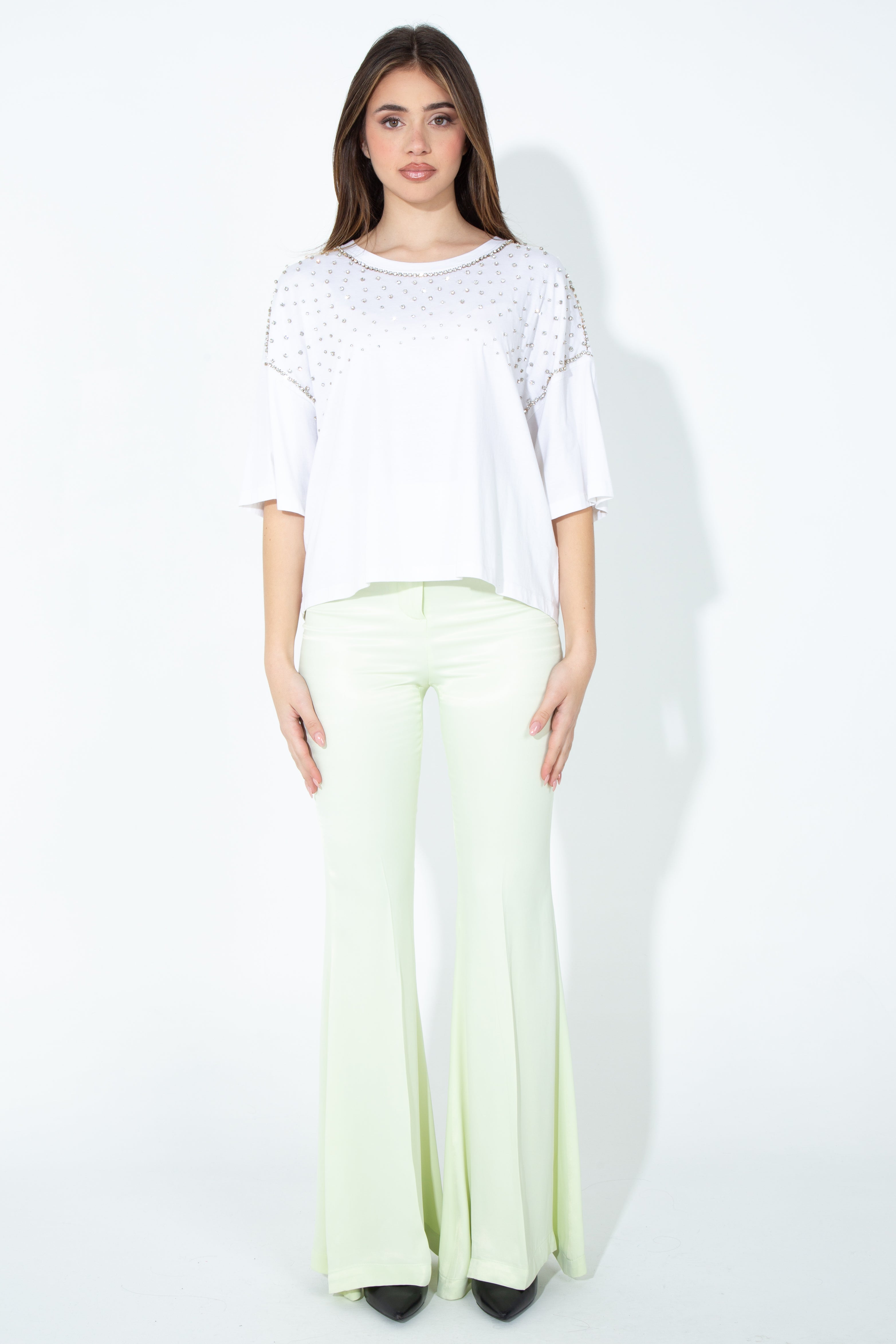 T-shirt con brillantini