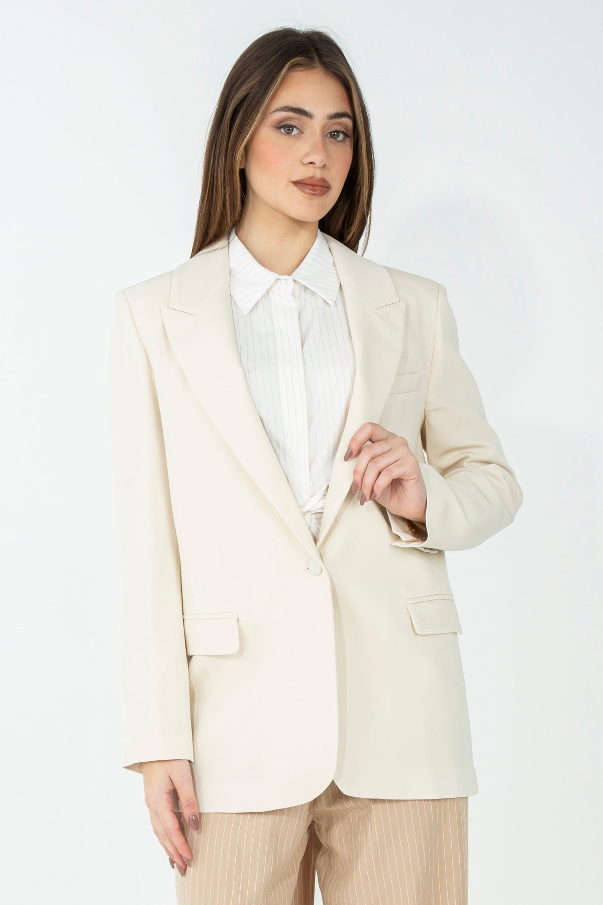 Giacca monopetto a taglio sartoriale