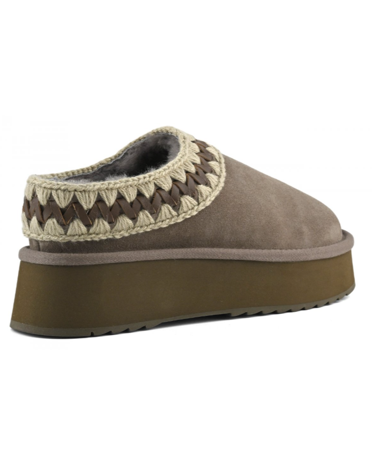 Eskimo Sabot Platform clog suede Leather Elgry