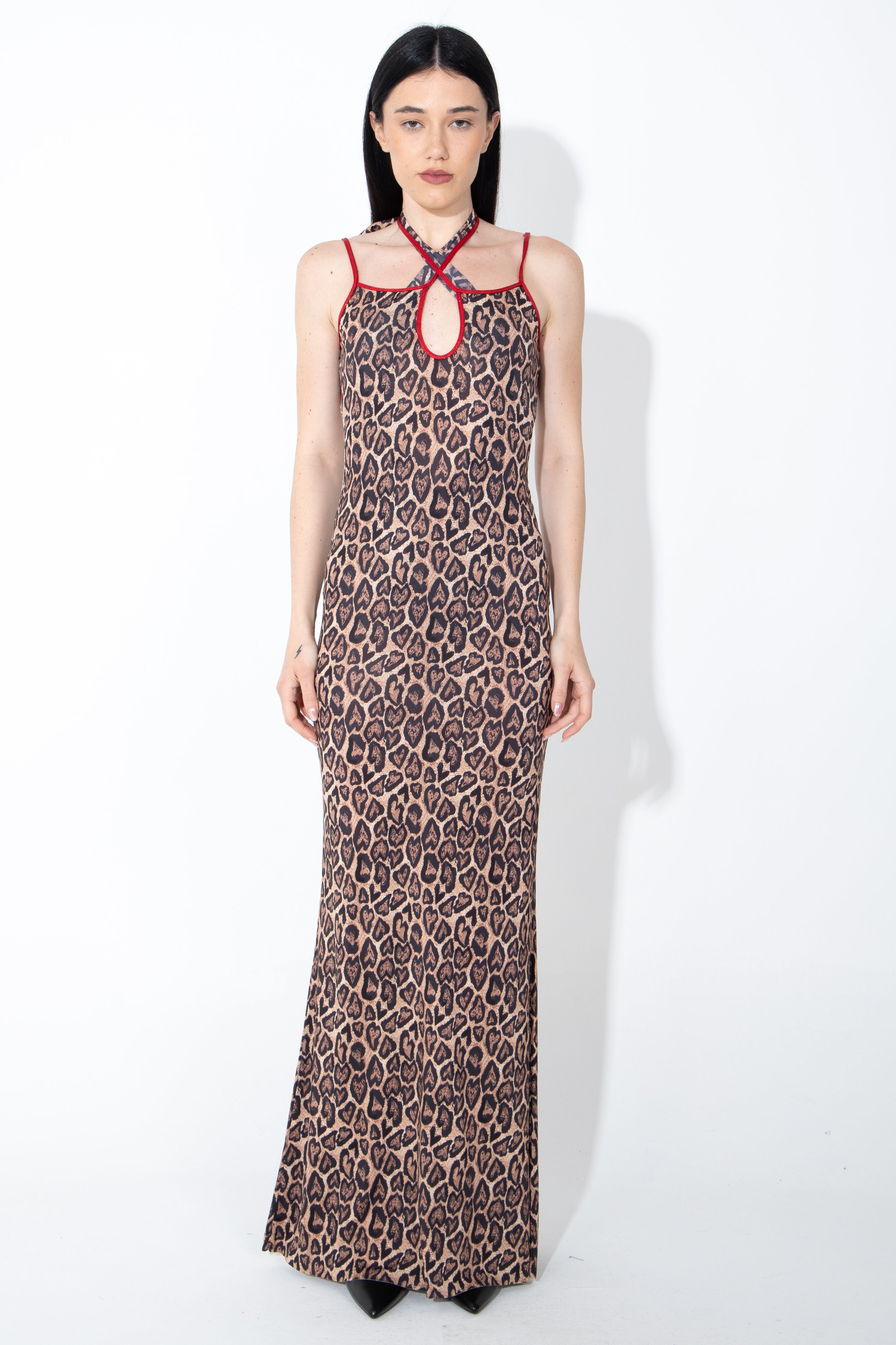 Abito lungo animalier