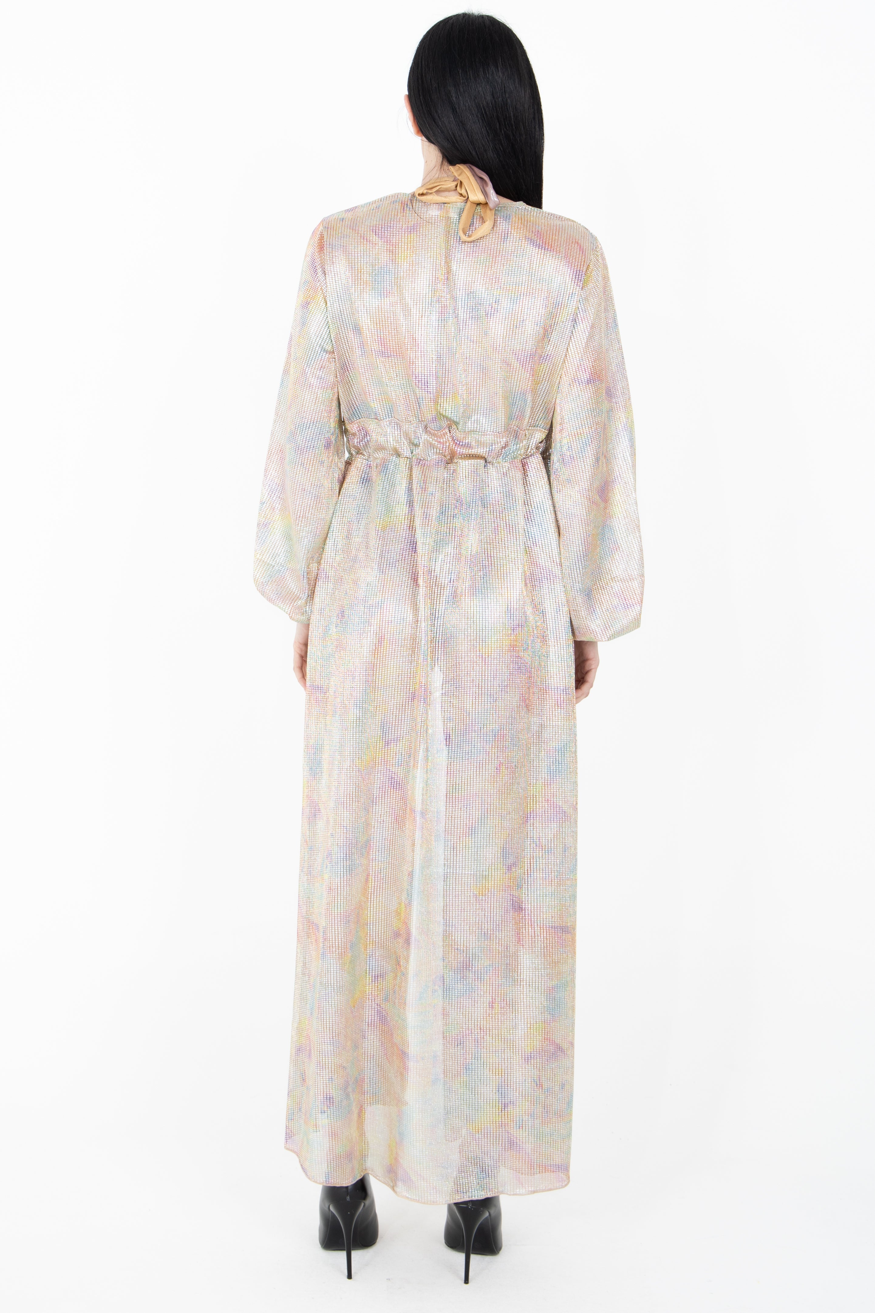 Kimono lungo metallizzato