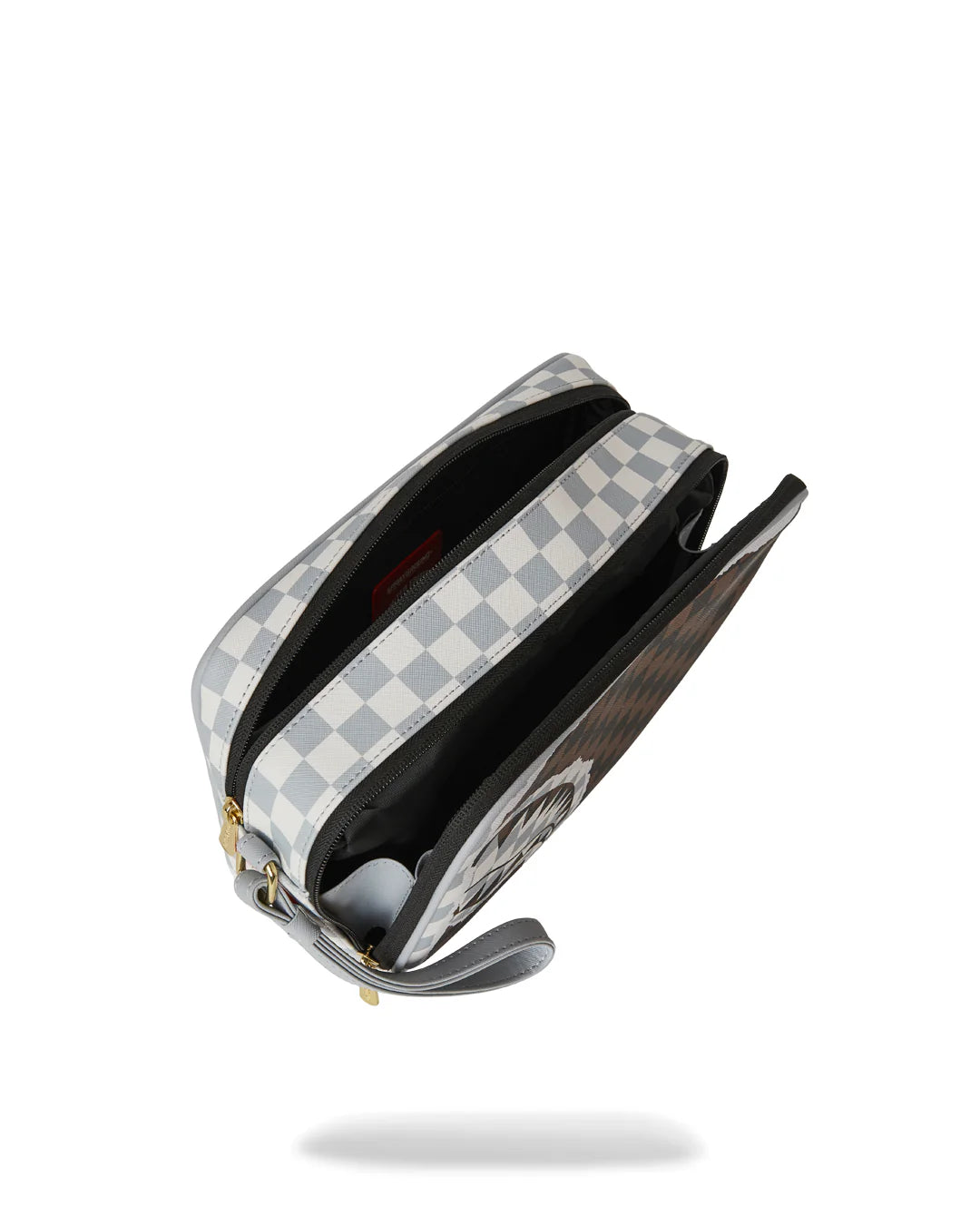 Pochette multiuso Cream and Brown Tear Check