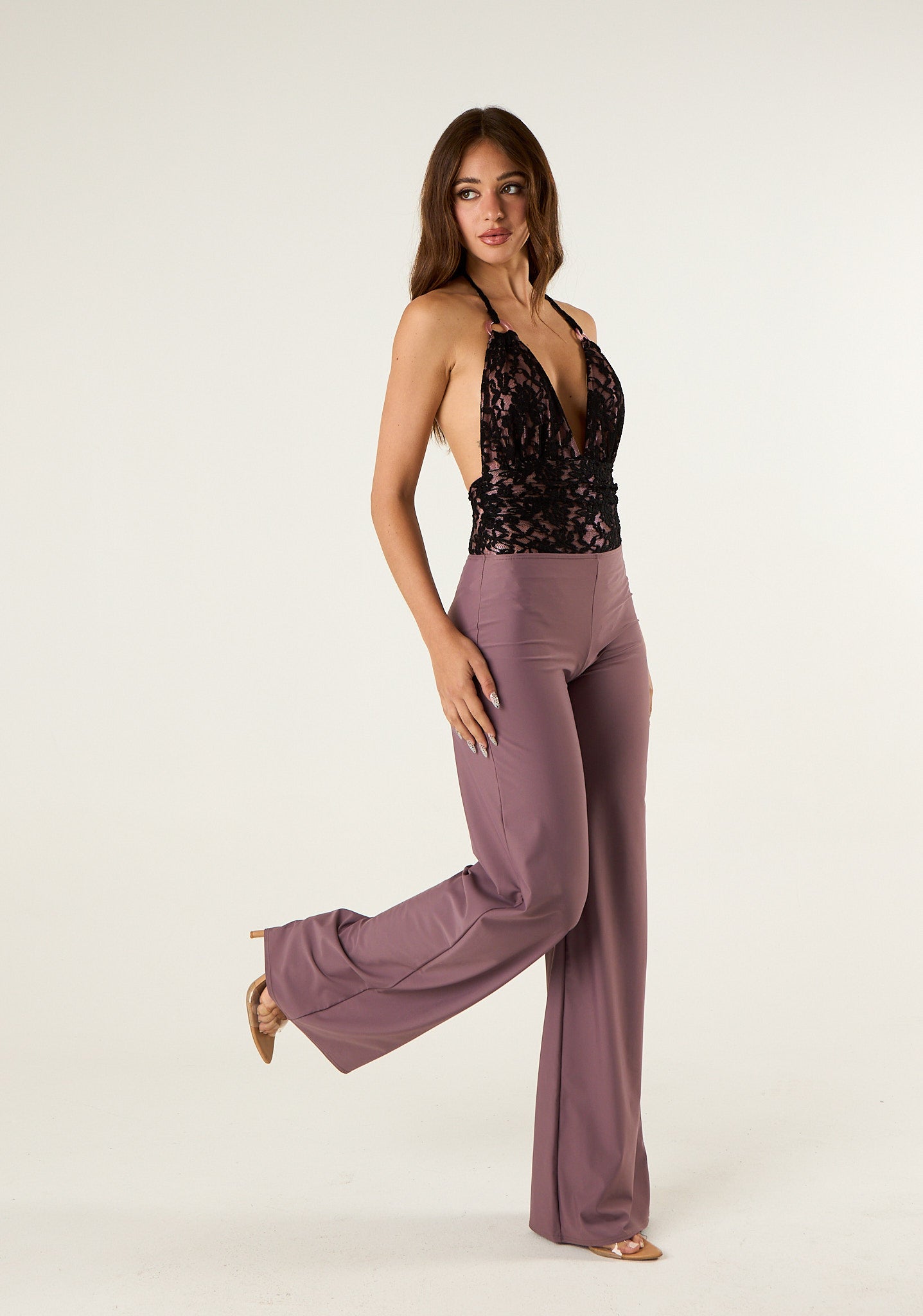 Pantalone palazzo tinta unita