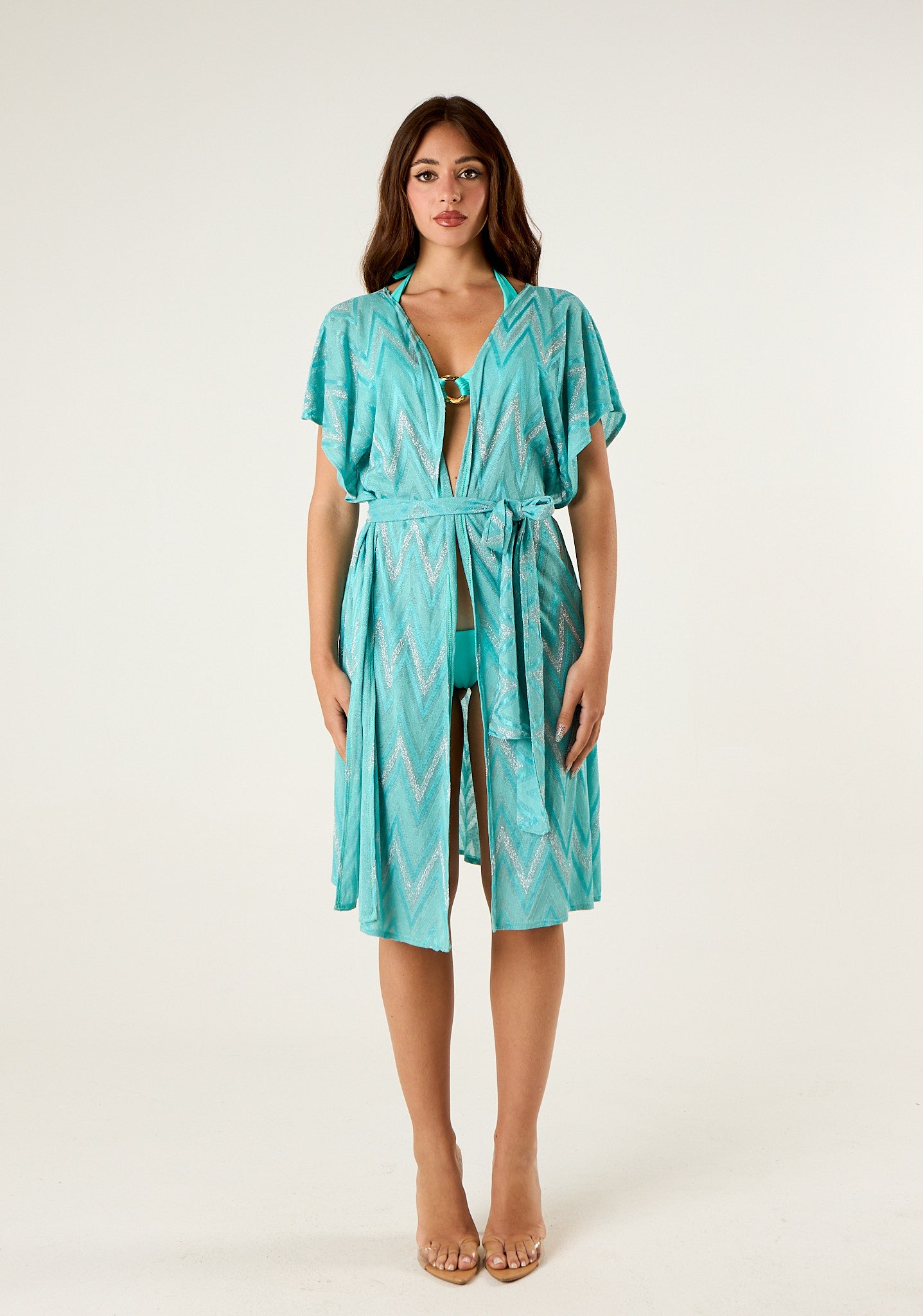 Kimono lungo operato