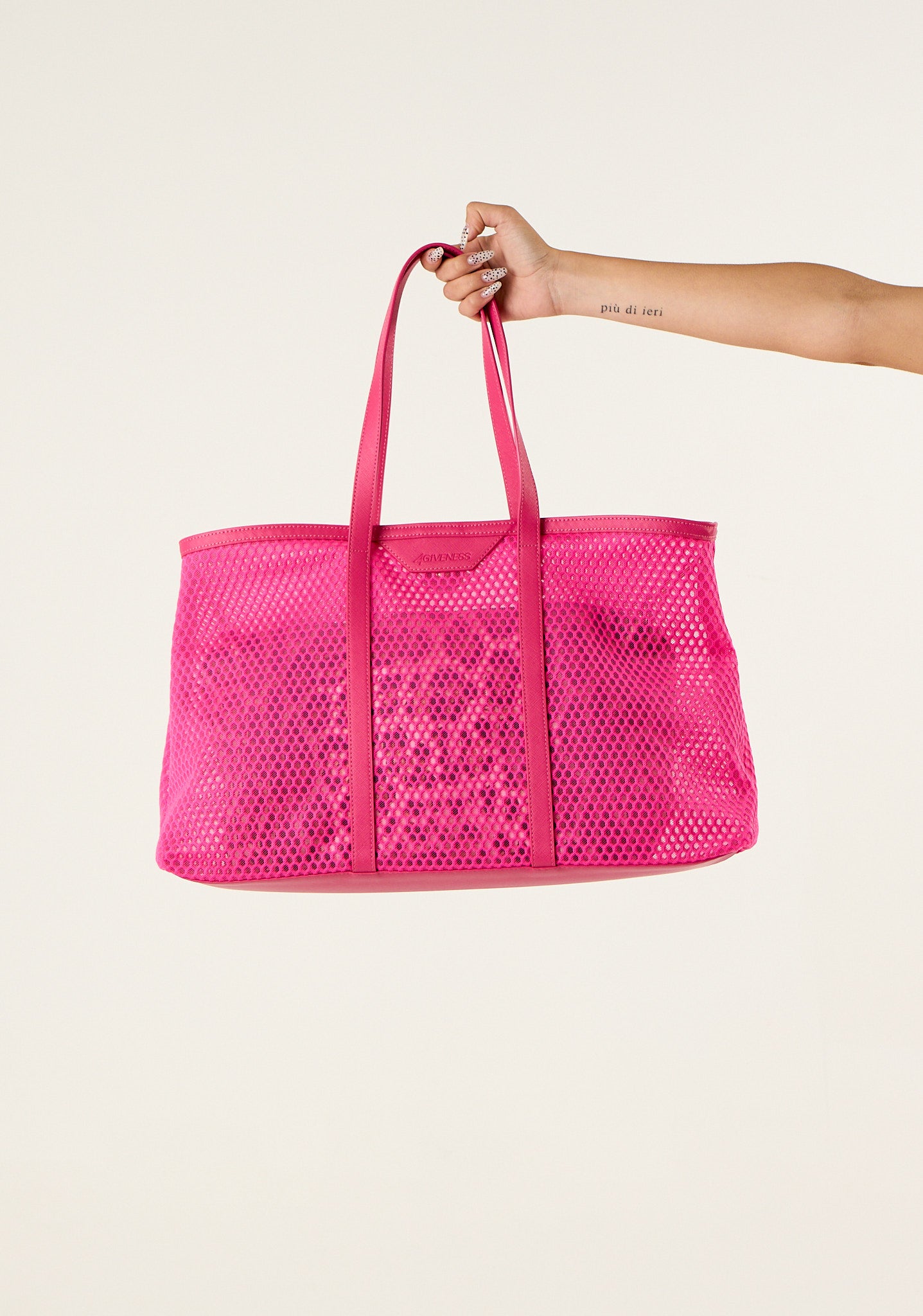 Borsa mare con pochette animalier