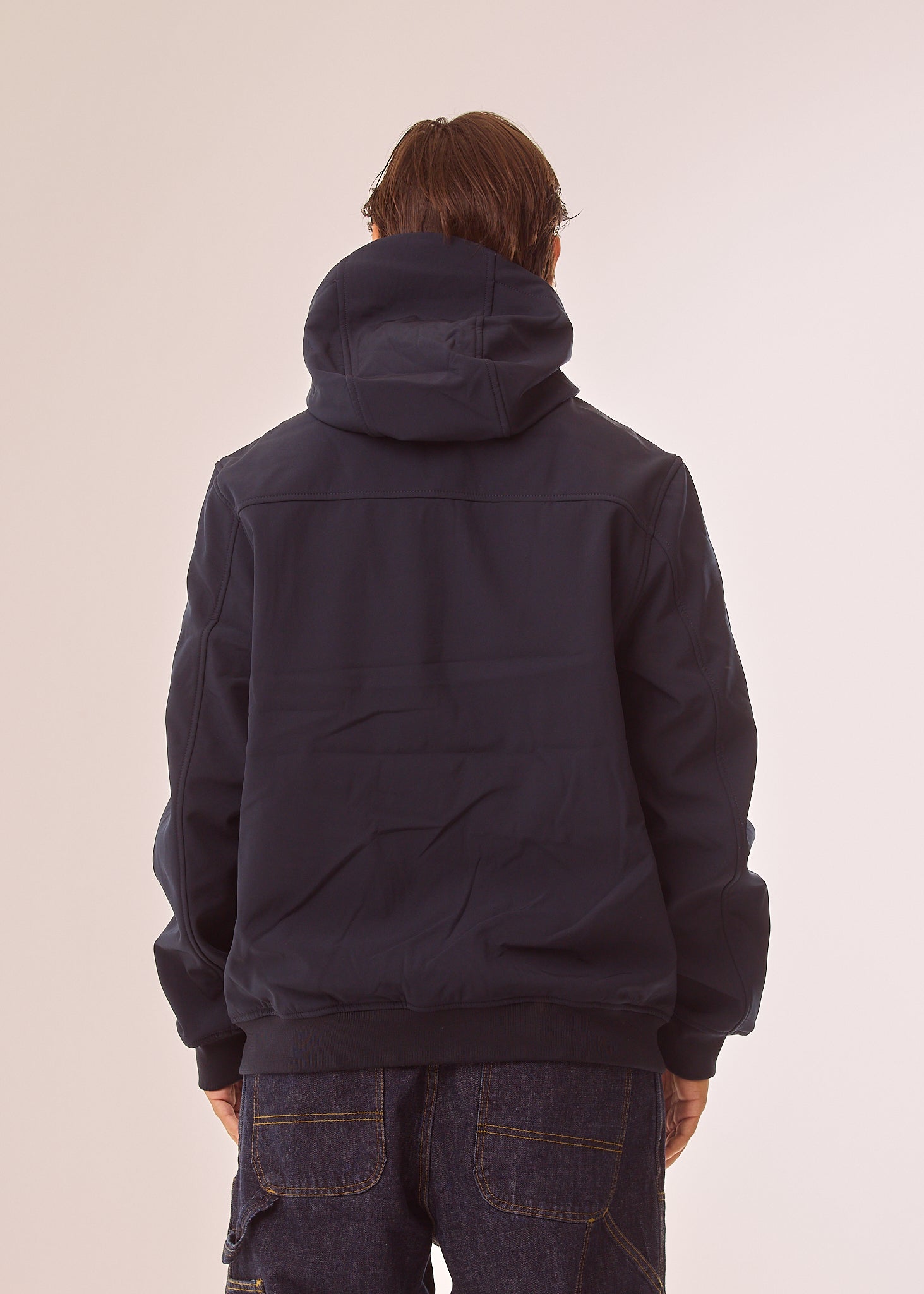Giubbino in softshell con cappuccio