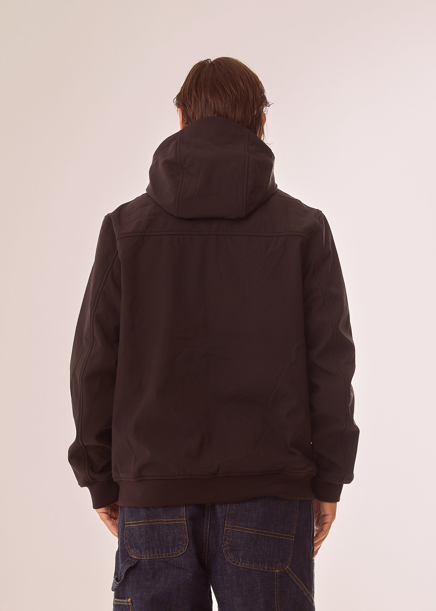 Giubbino in softshell con cappuccio