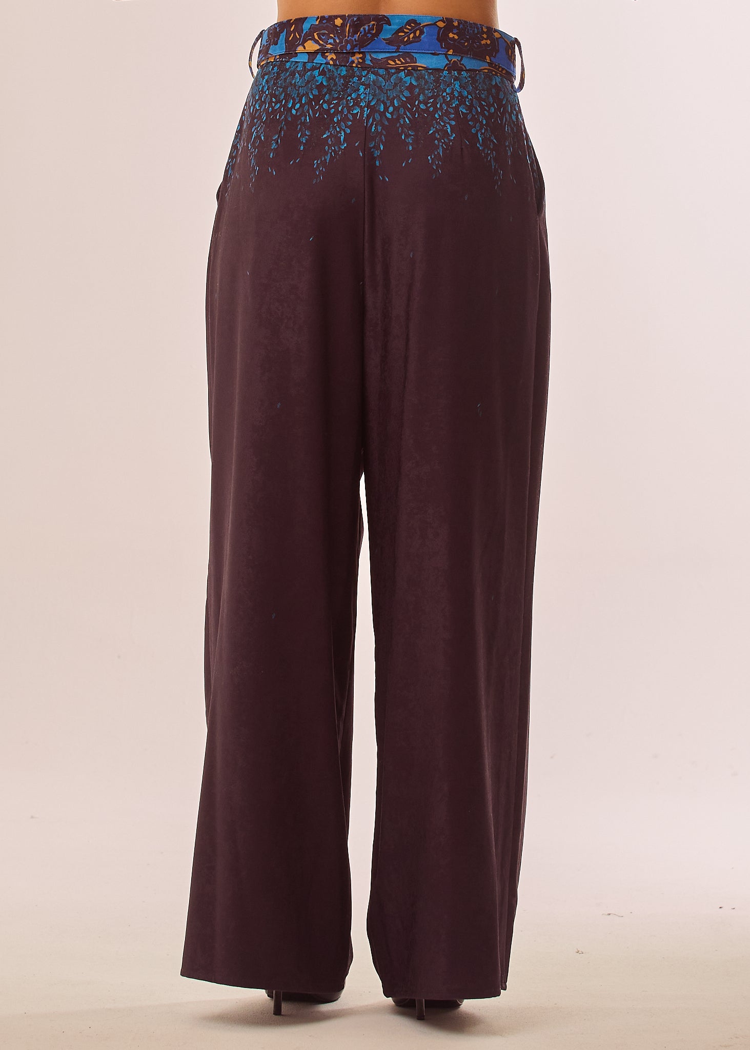 Pantalone palazzo in organza