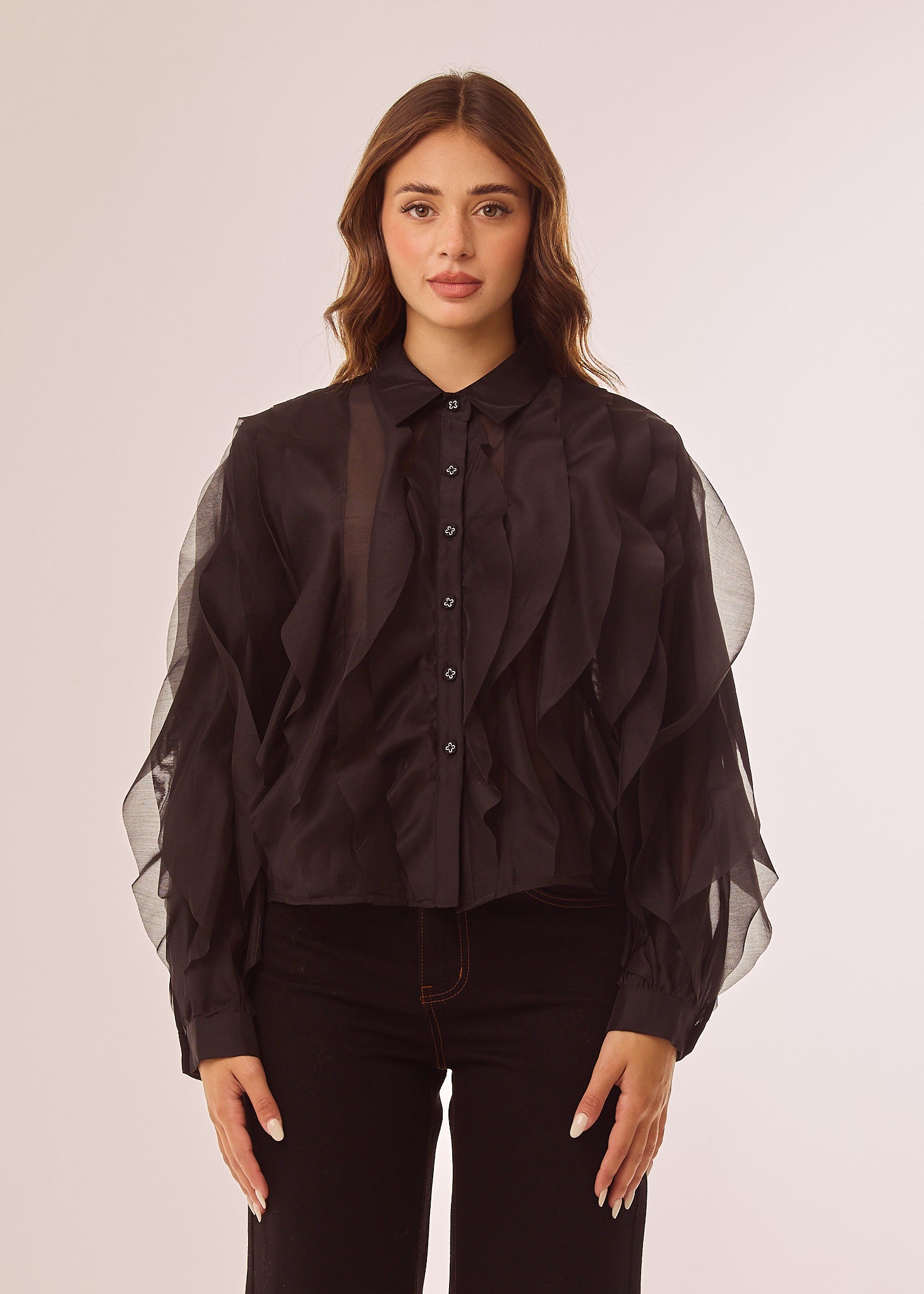 Camicia con volant
