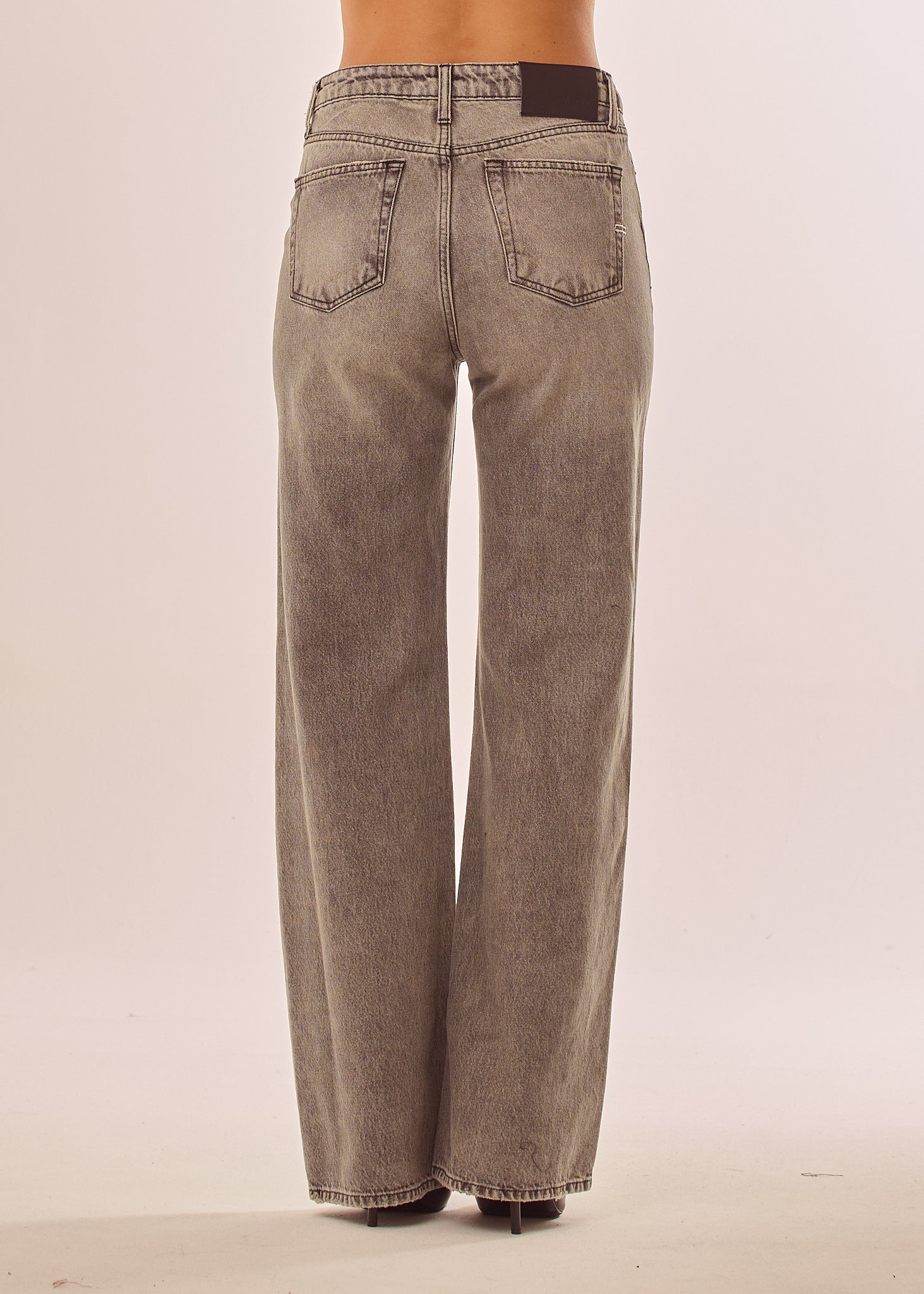 Jeans palazzo in denim glitter