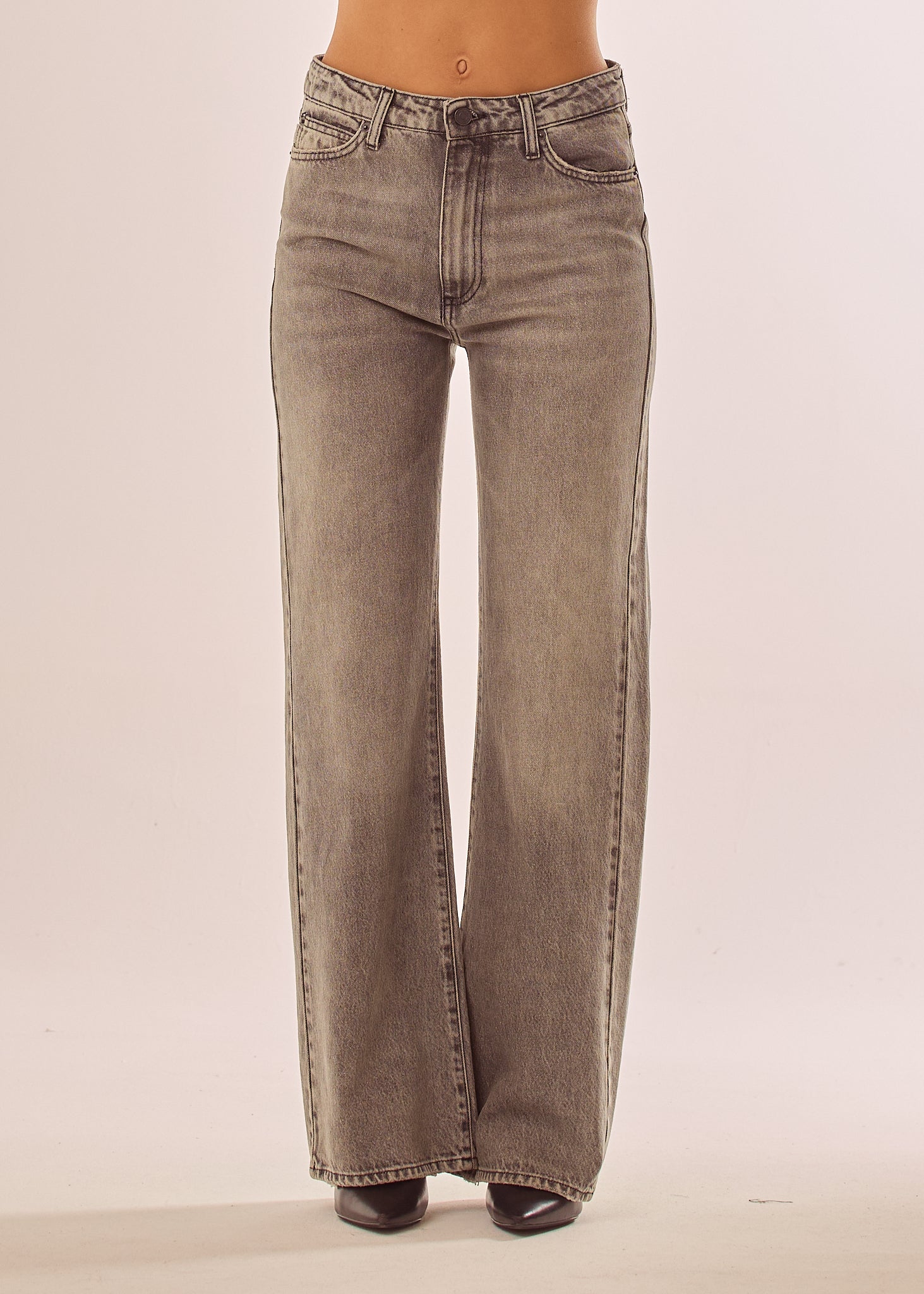 Jeans palazzo in denim glitter