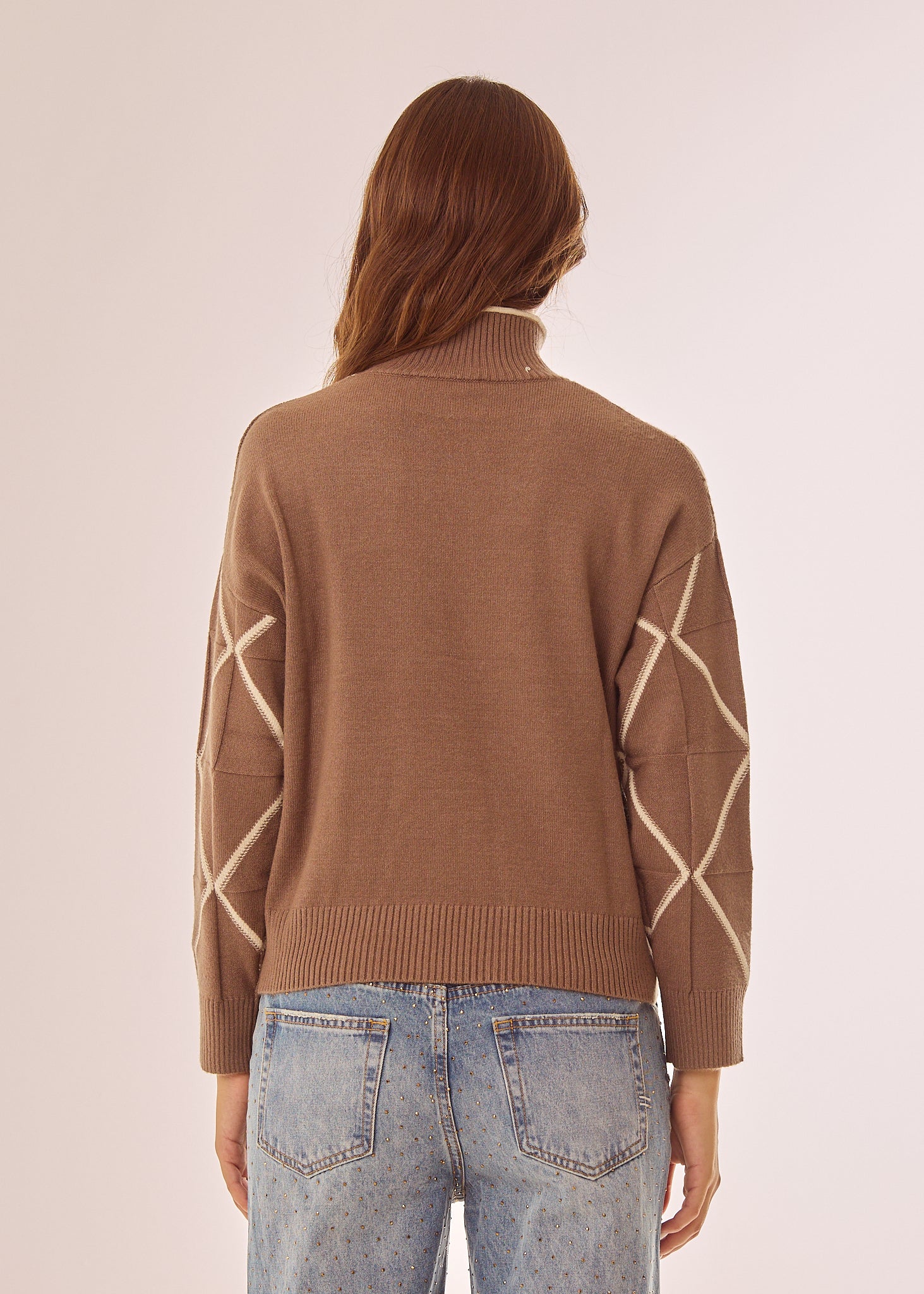 Maglia dolcevita con trama