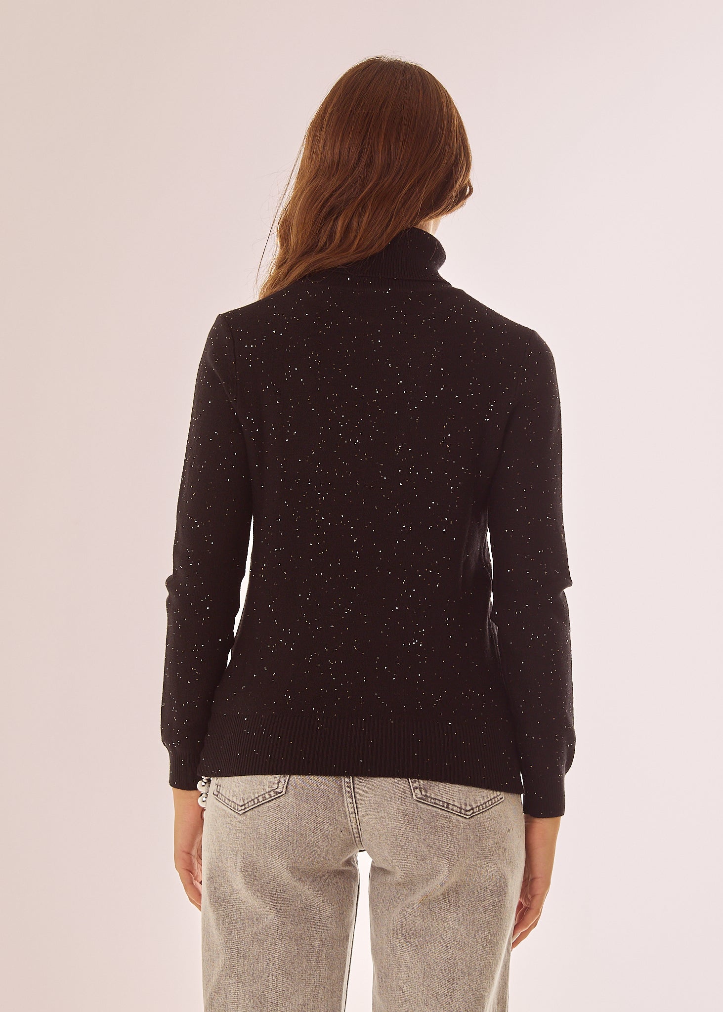 Maglia dolcevita glitter