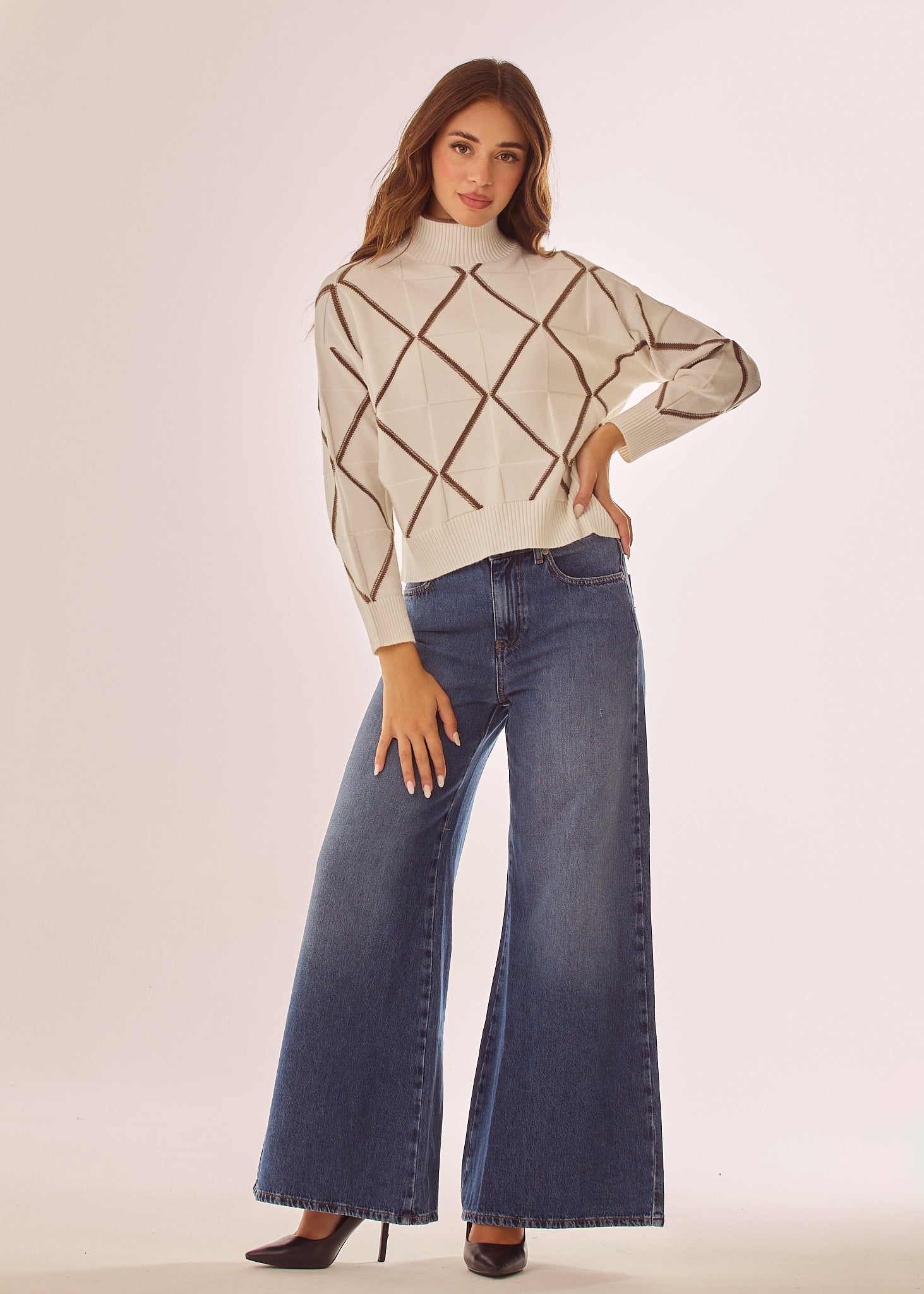 Jeans a zampa ampia effetto used