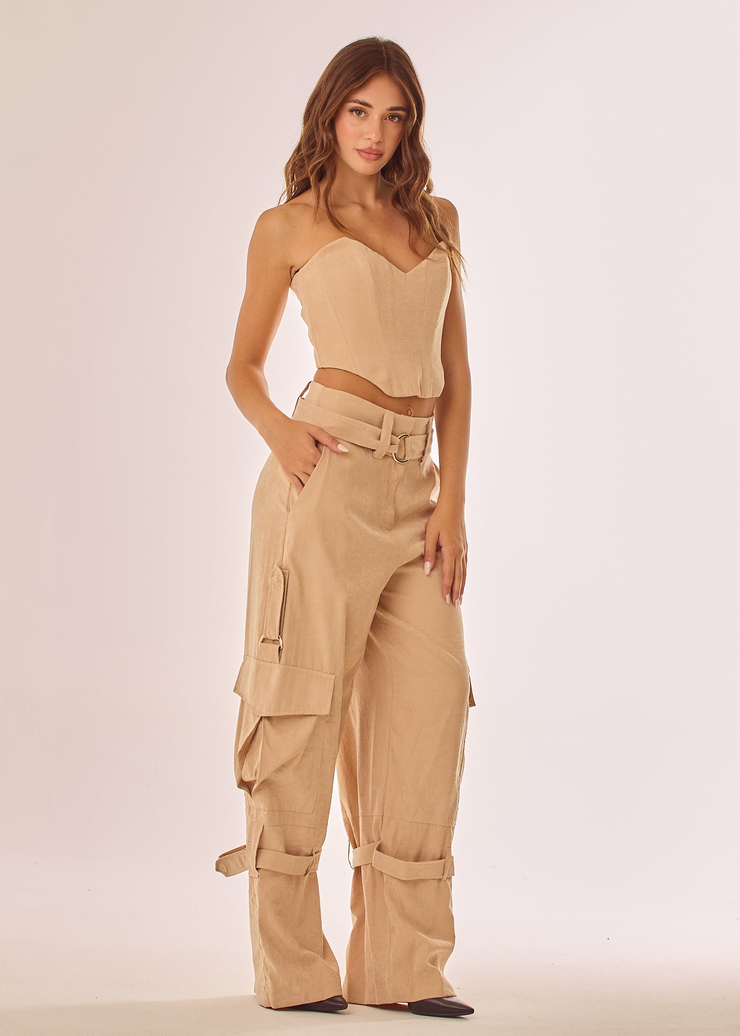Pantalone over ad effetto vellutato