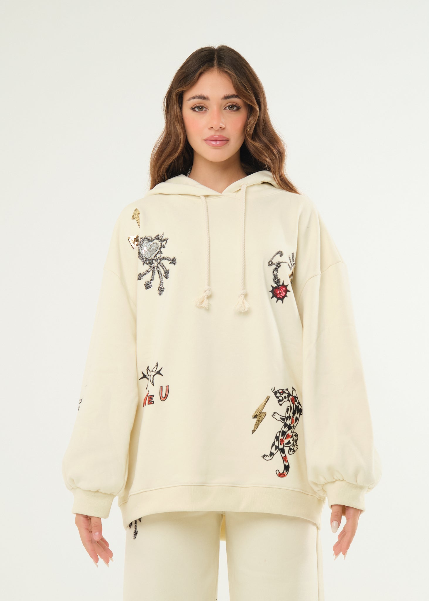 Felpa over con cappuccio