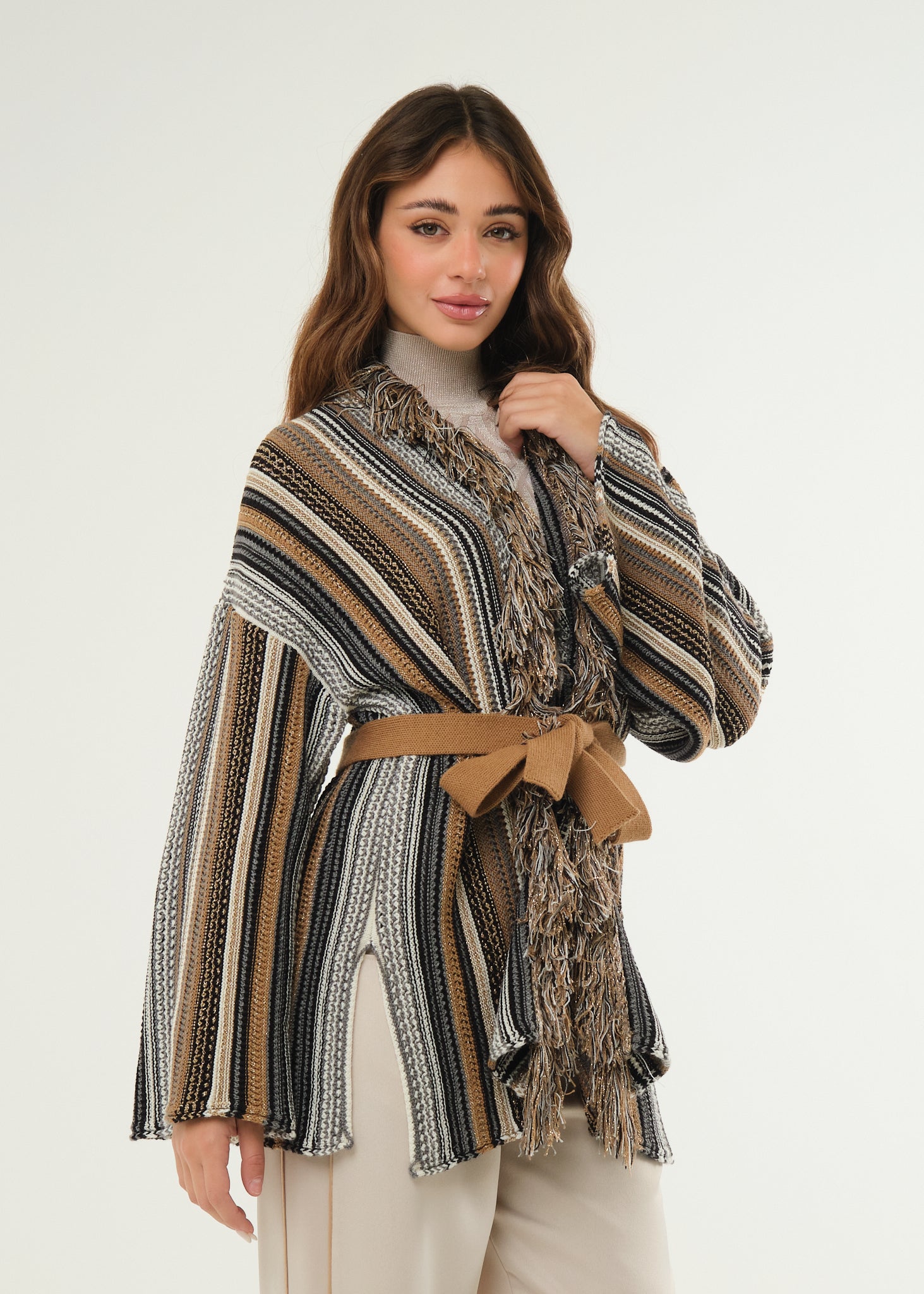 Cardigan in maglia multicolor