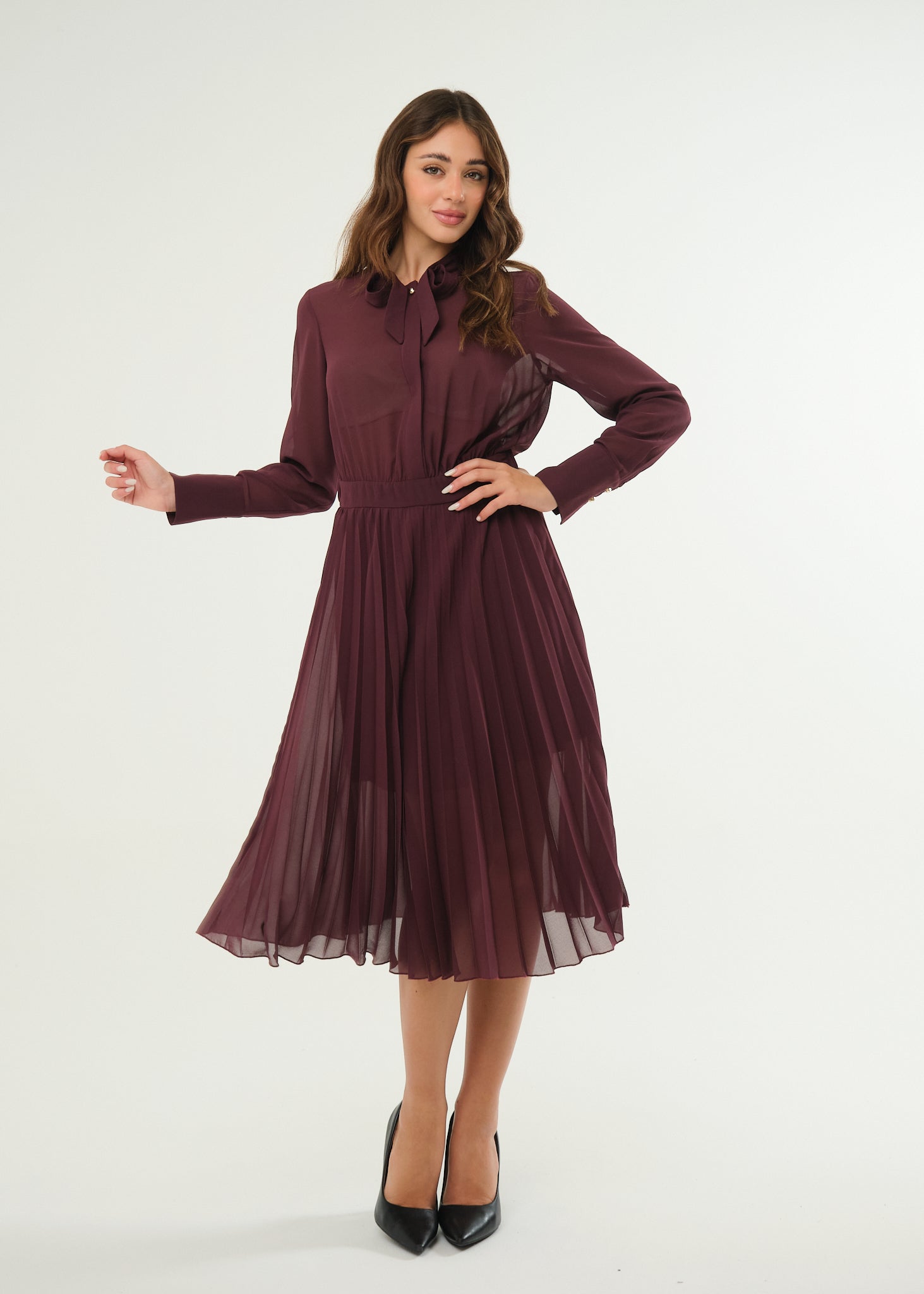 Abito midi in georgette