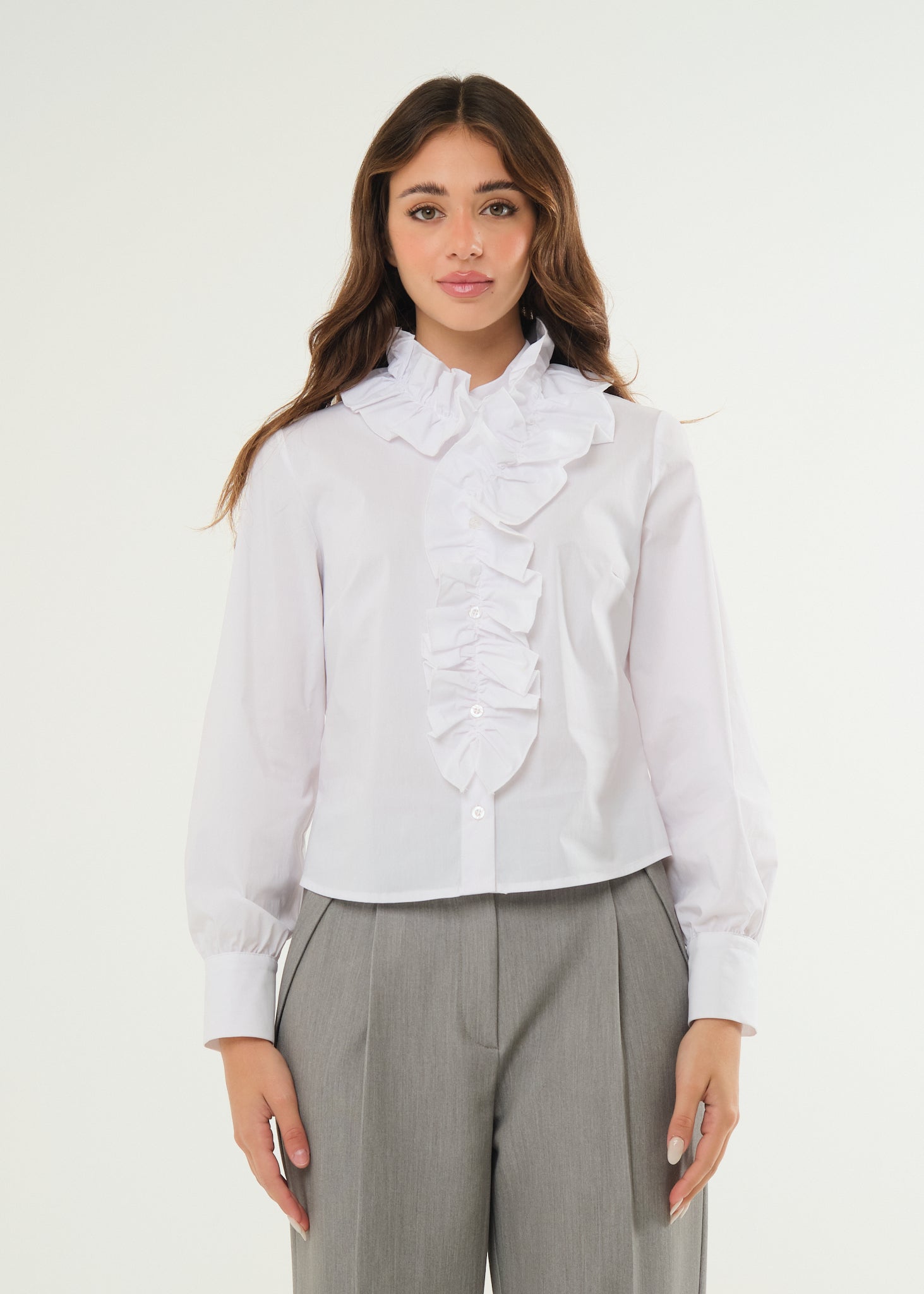 Camicia con arriccio in dettaglio