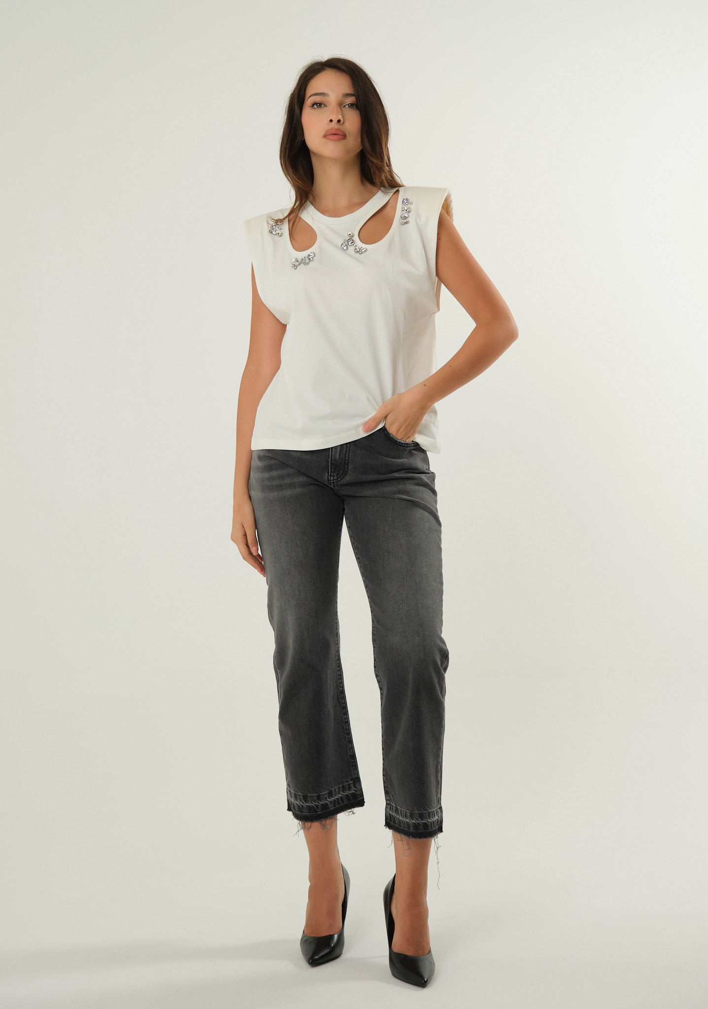 Jeans boyfit con dettagli